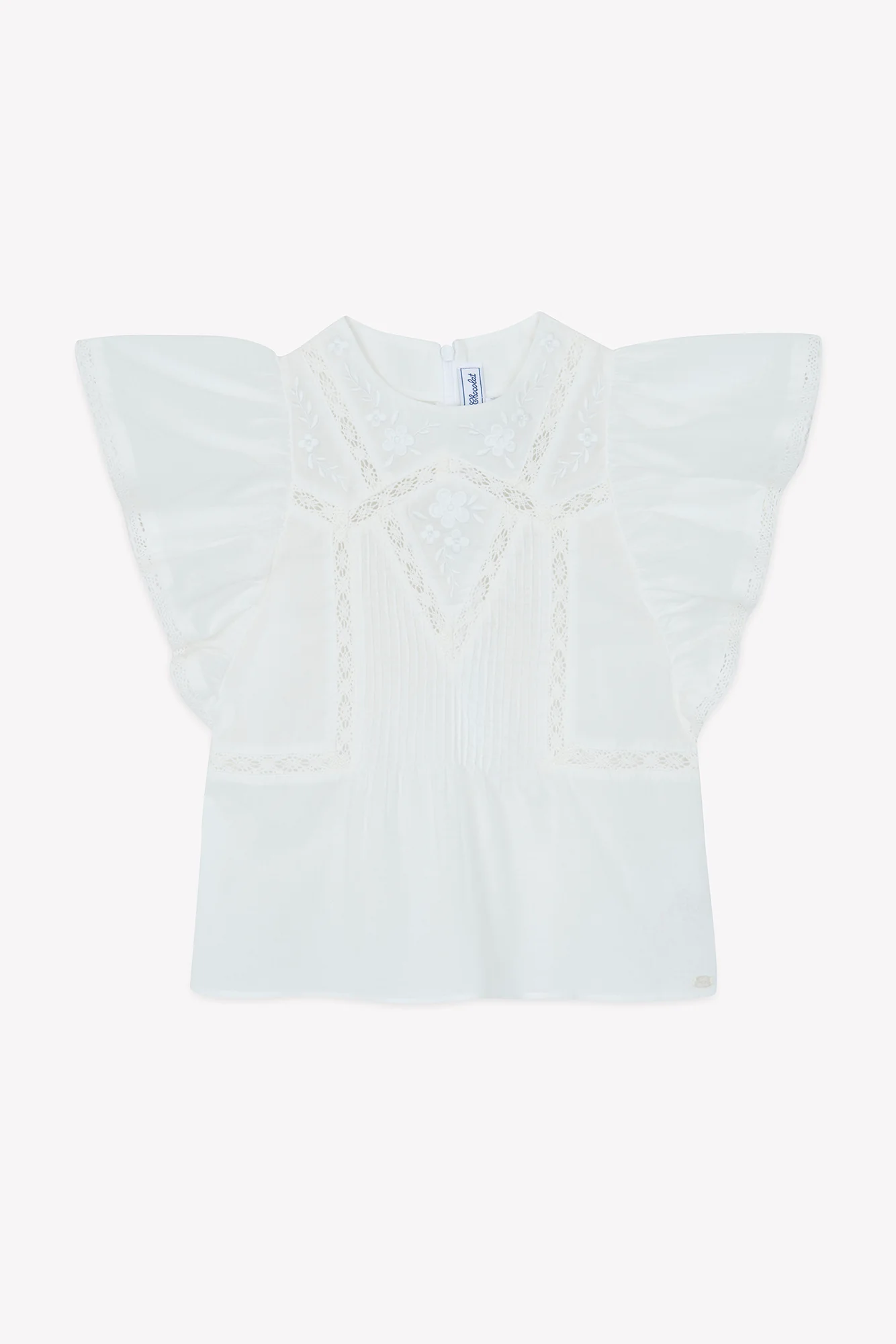 Blouse - Blanc coton dentelle - Image 6