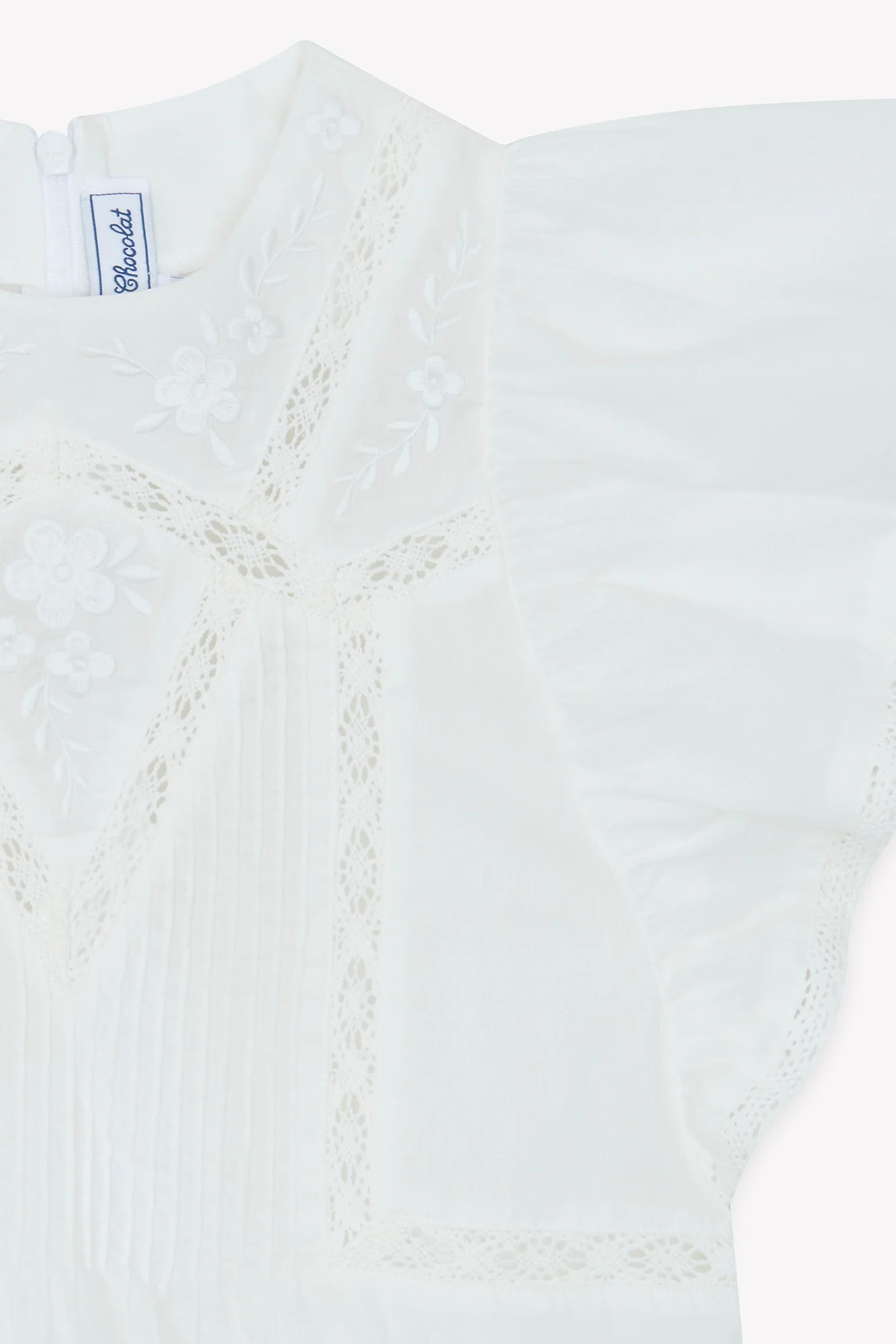 Blouse - Blanc coton dentelle - Image 8