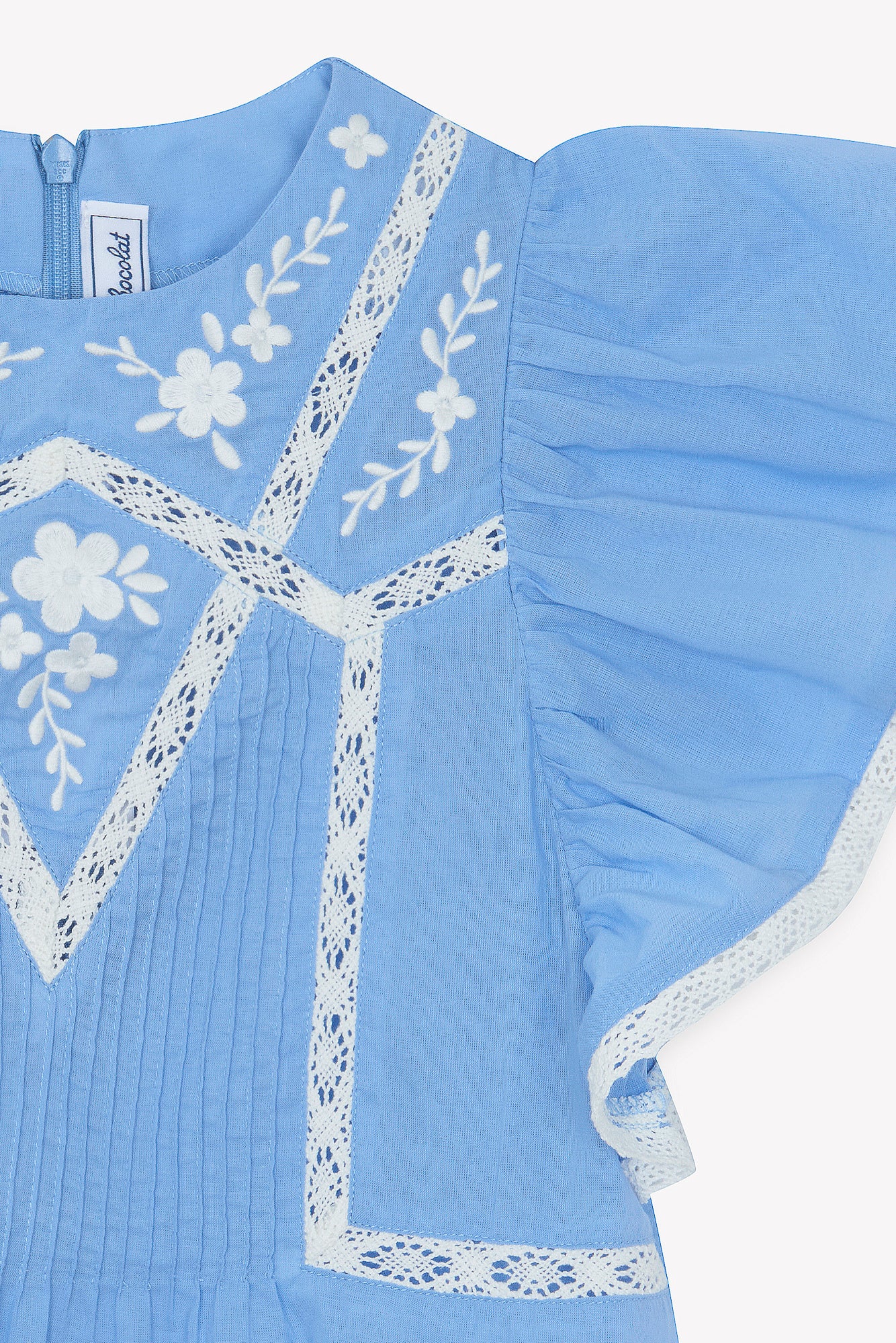 Blouse - Azur coton dentelle - Image 6