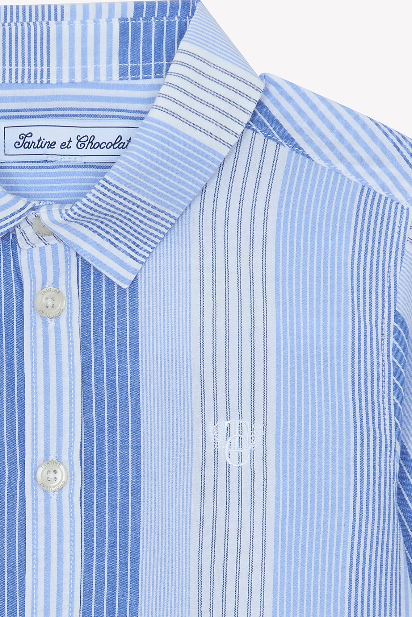 Chemise - Blanc rayures coton - Image 6