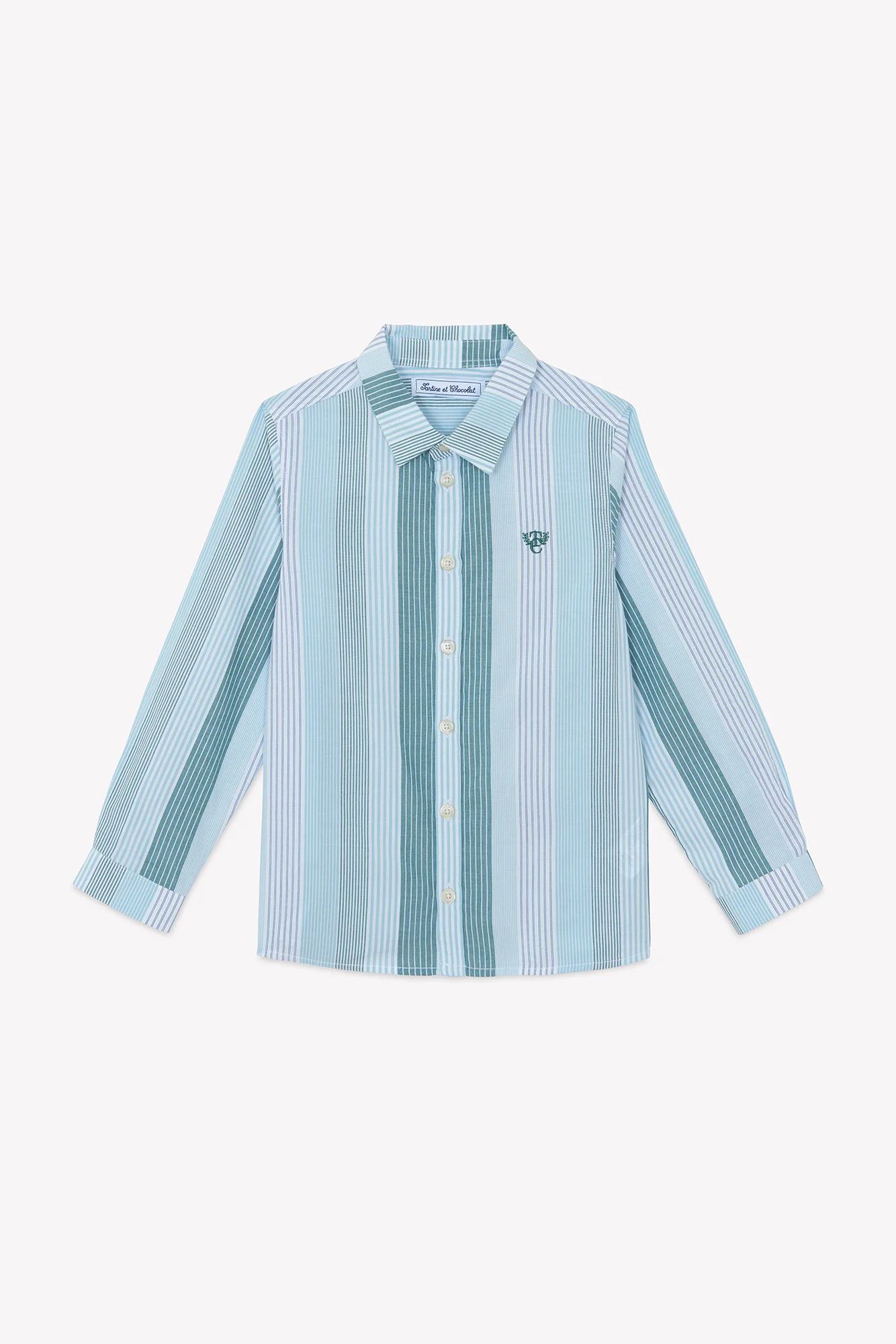 Chemise - Kaki rayures écusson TC - Image 5
