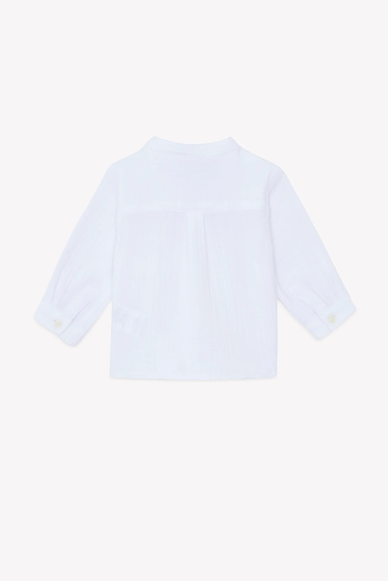 Chemise - Blanc coton col mao - Image 2