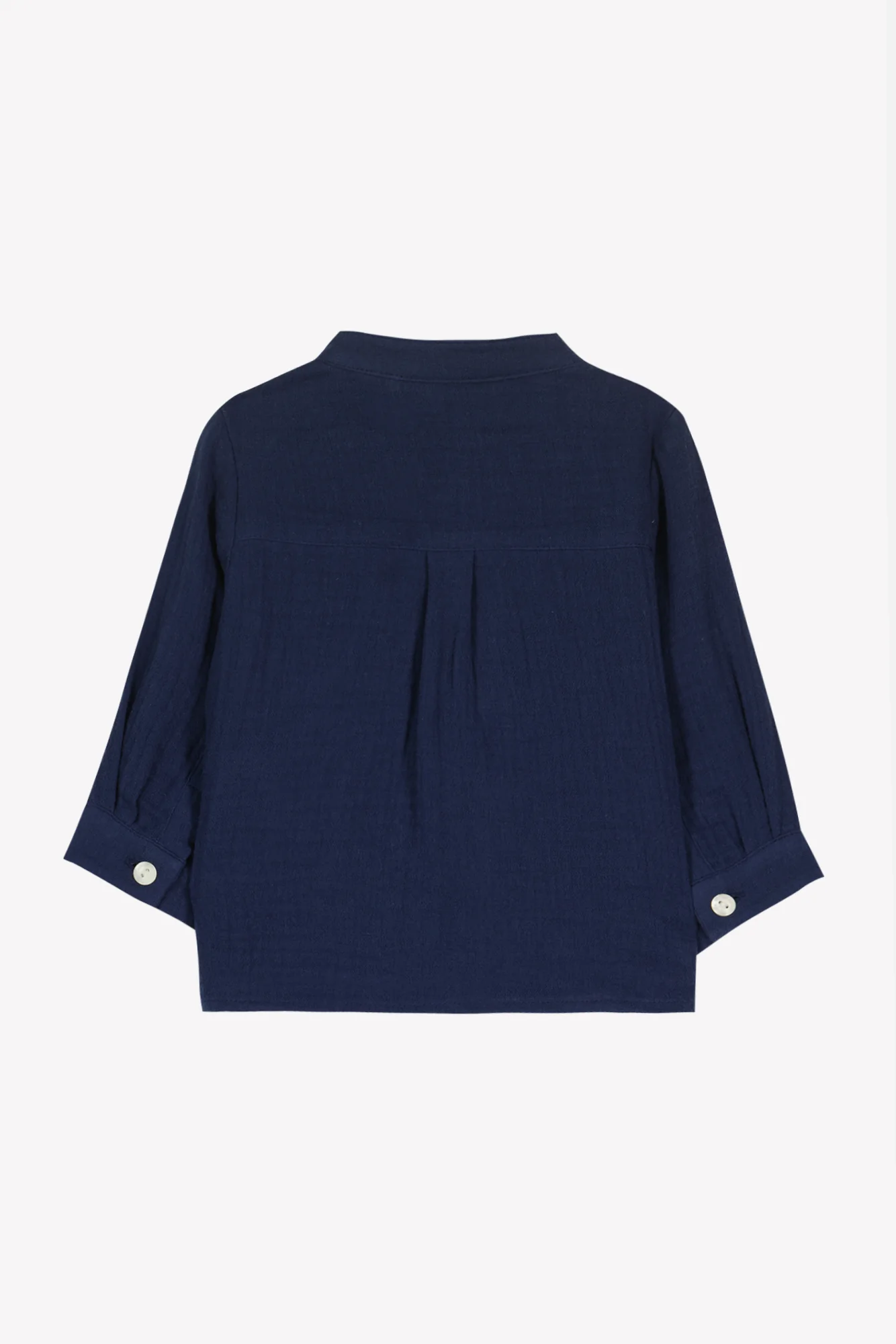 Chemise - Marine coton col mao - Image 5