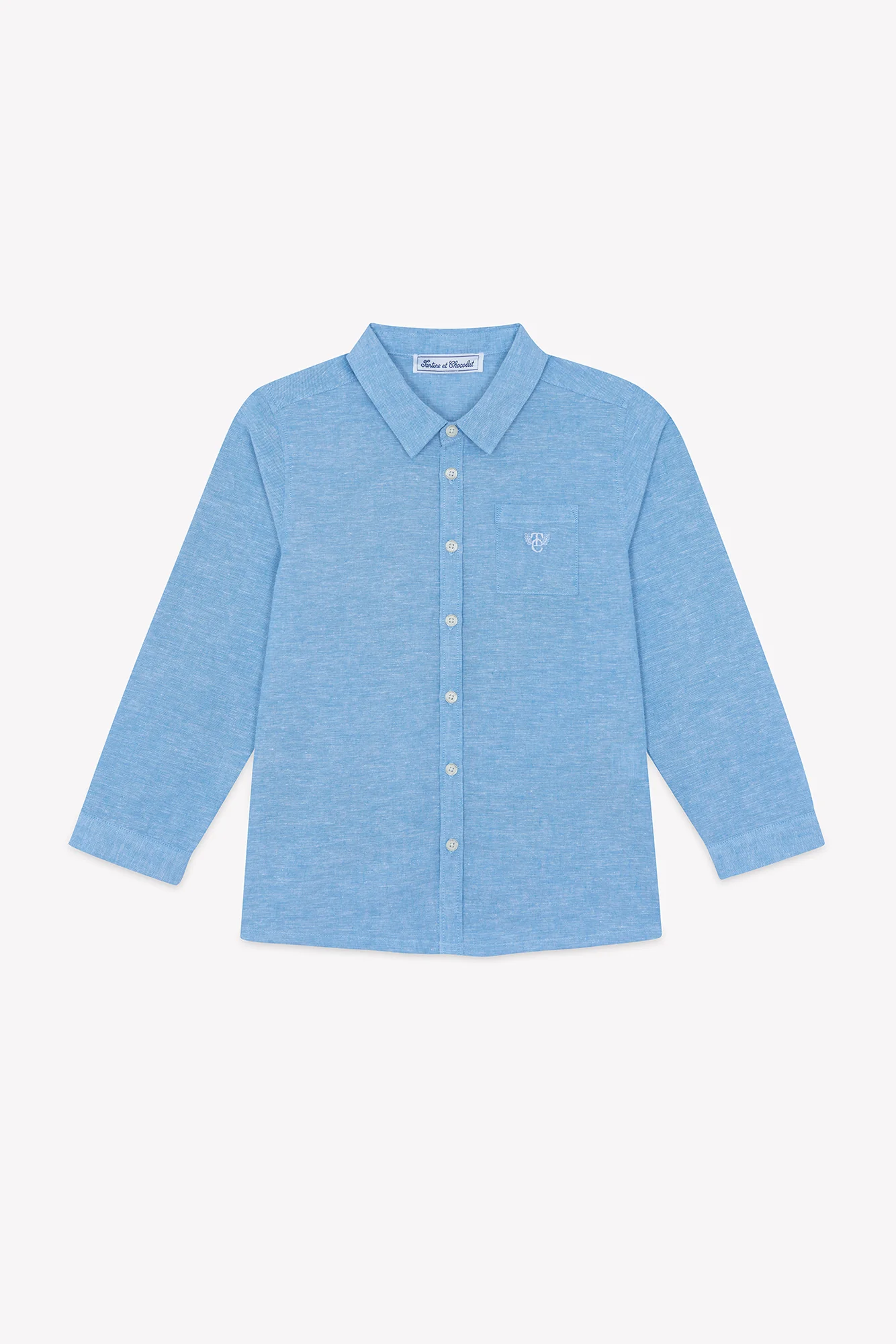 Surchemise - Bleu ciel lin - Image 5