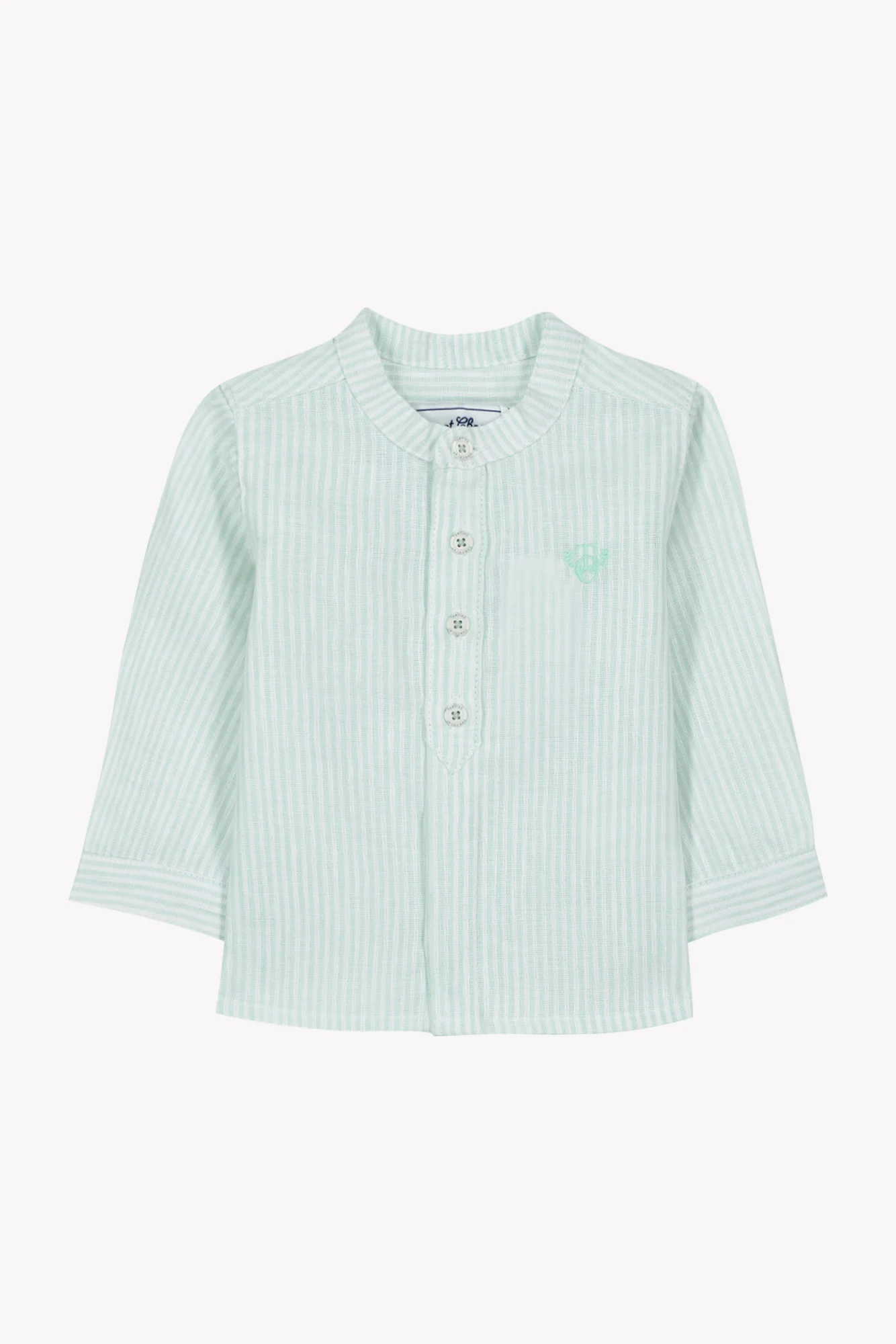 Chemise - Sauge lin rayures - Image 7