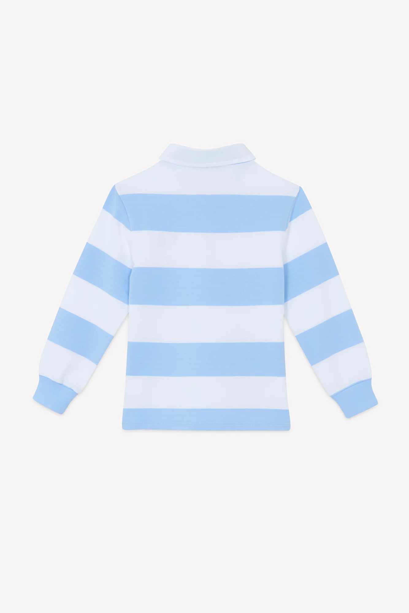 Polo- Bleu nuage coton col pointu - Image 6