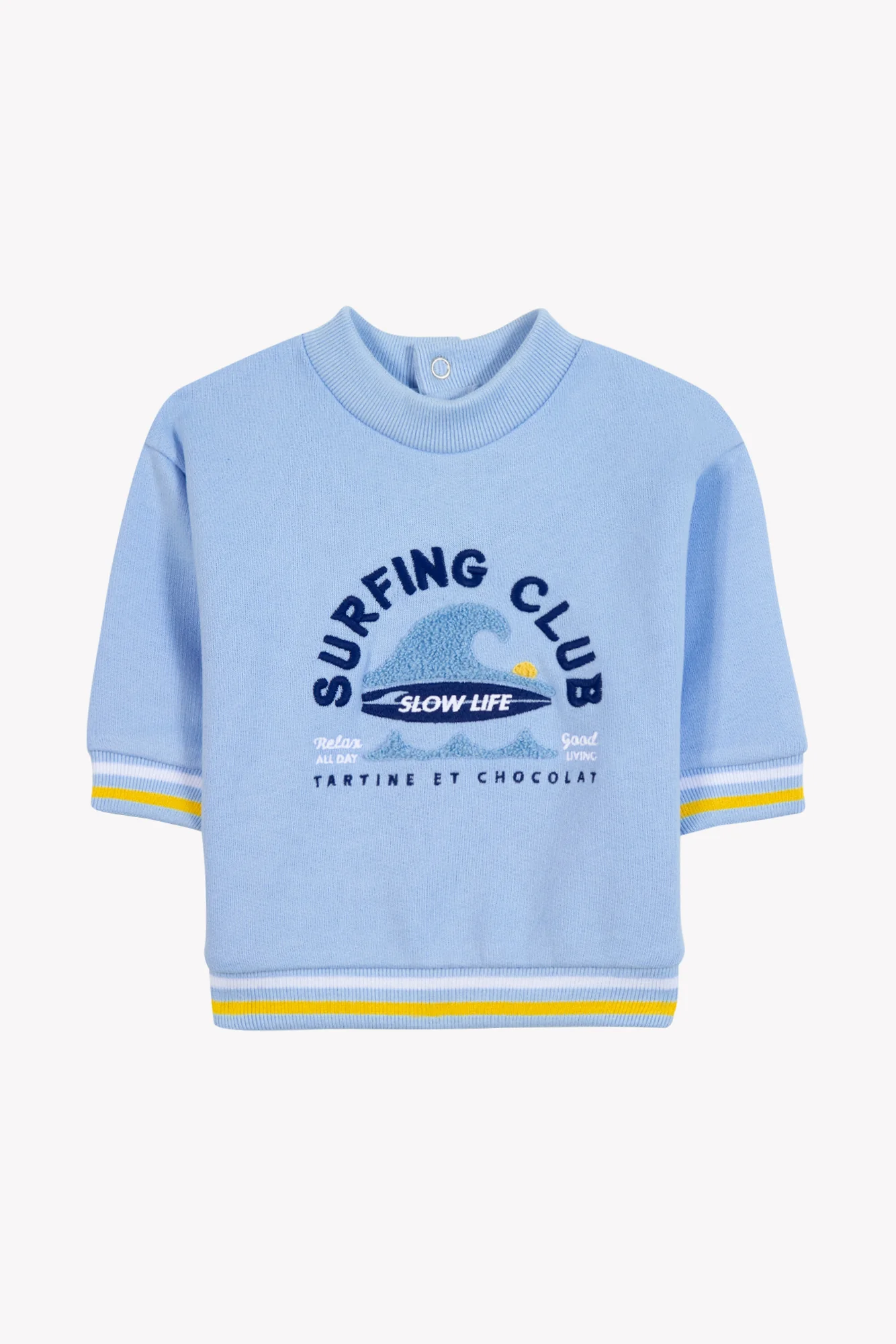 Sweat - Bleu coton illustration surfing club