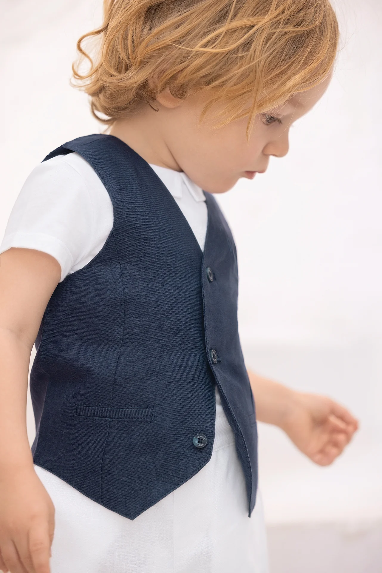 Gilet - Marine lin cérémonie - Image 3