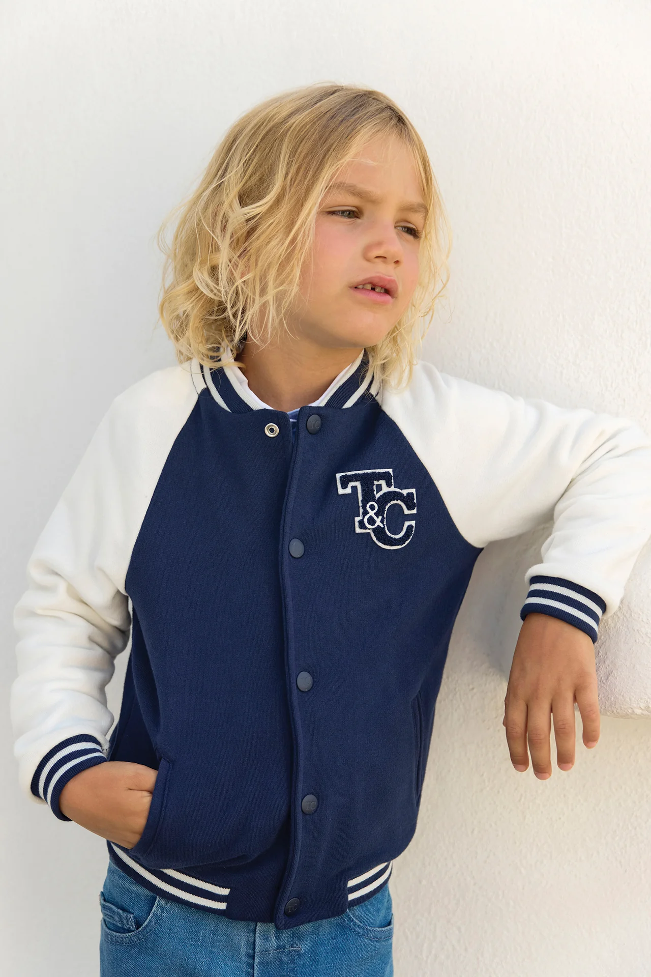 Gilet - Marine teddy coton
