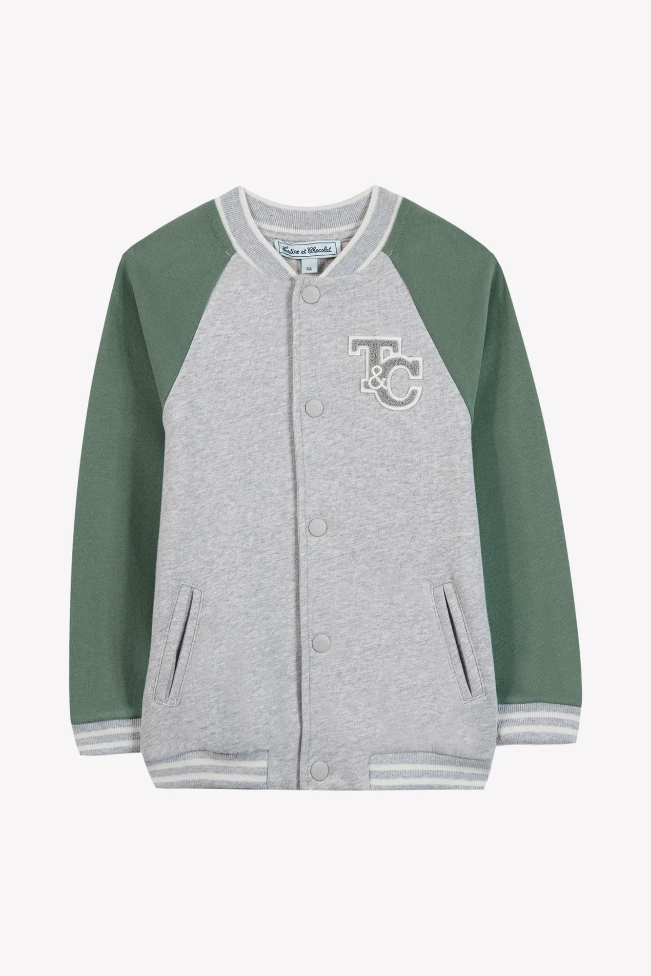 Gilet - Gris chiné teddy coton - Image 5