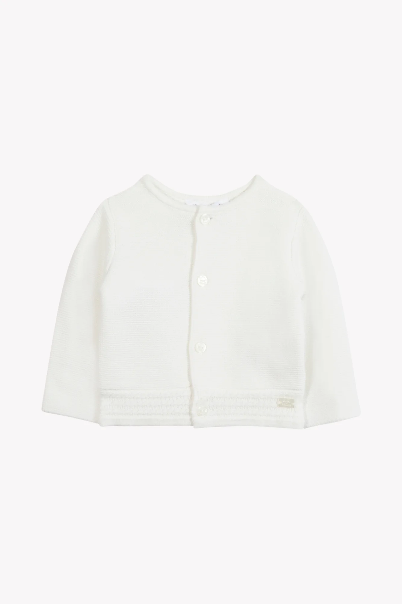Cardigan - Ecru coton liseré