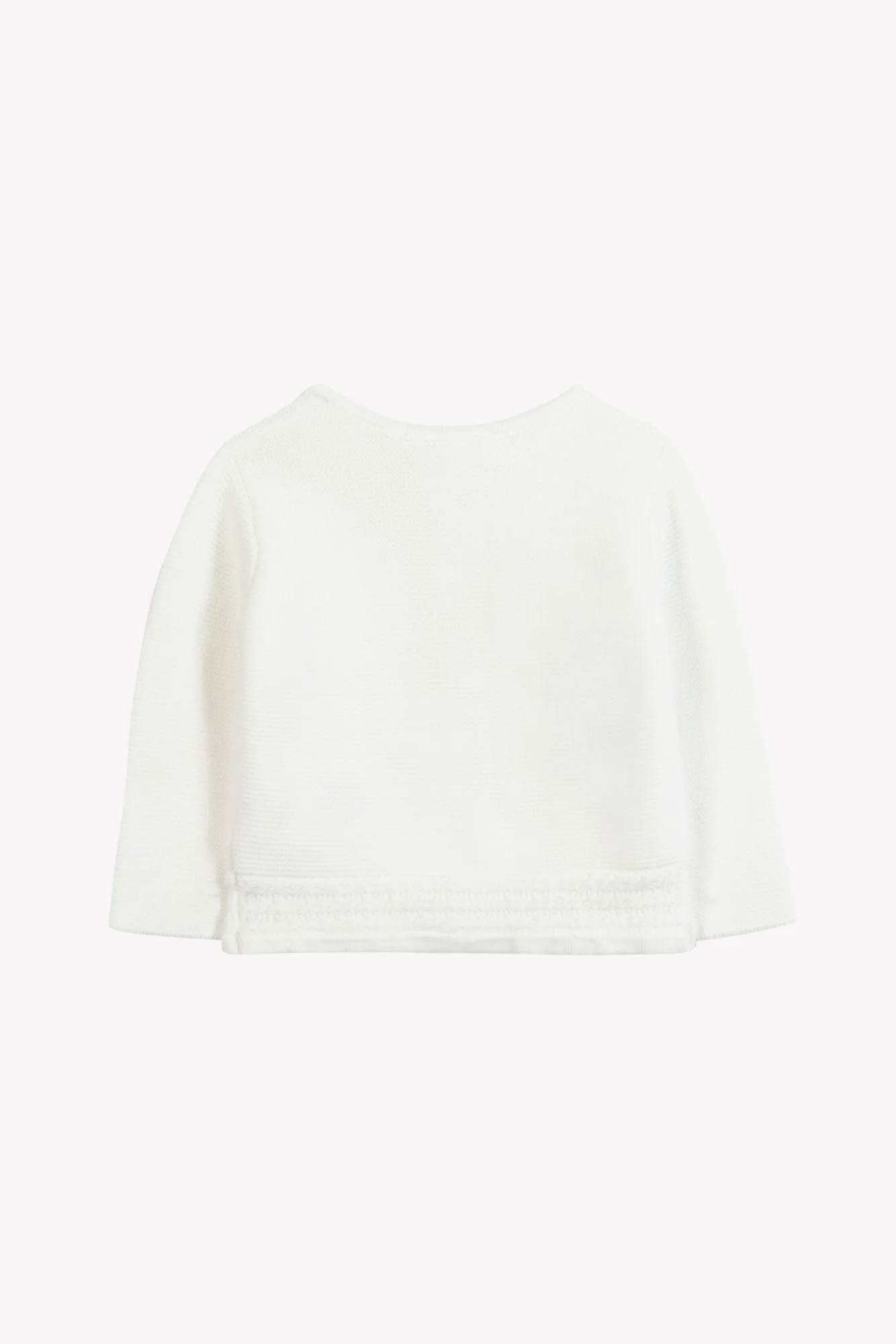 Cardigan - Ecru coton liseré - Image 2