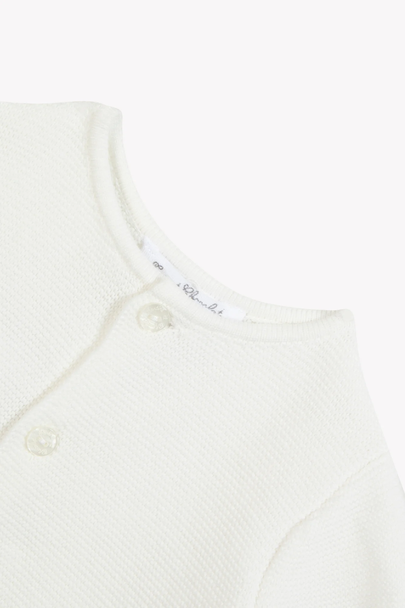 Cardigan - Ecru coton liseré - Image 3