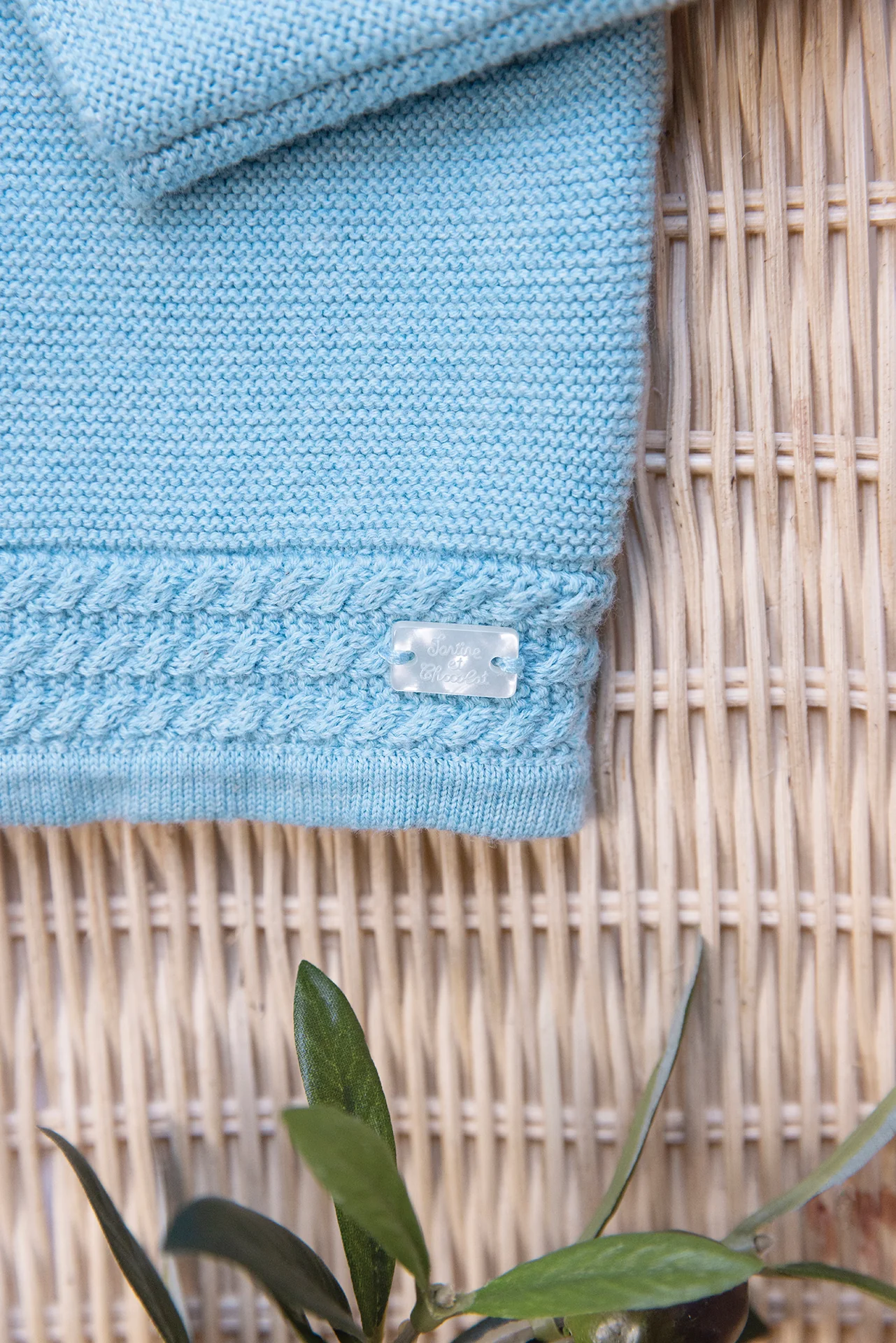 Cardigan - Bleu horizon chiné coton - Image 4