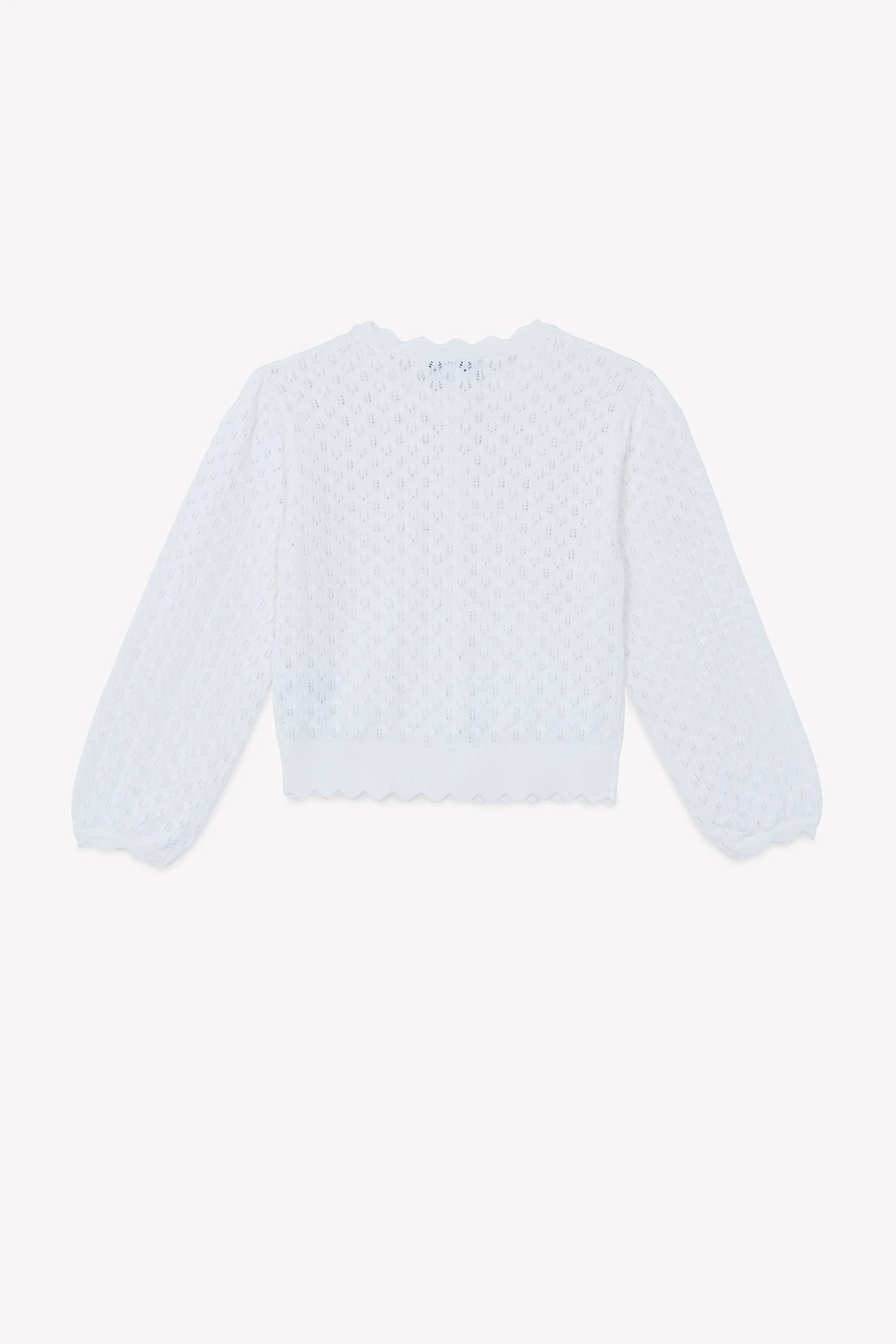Cardigan - Blanc coton ajouré - Image 7