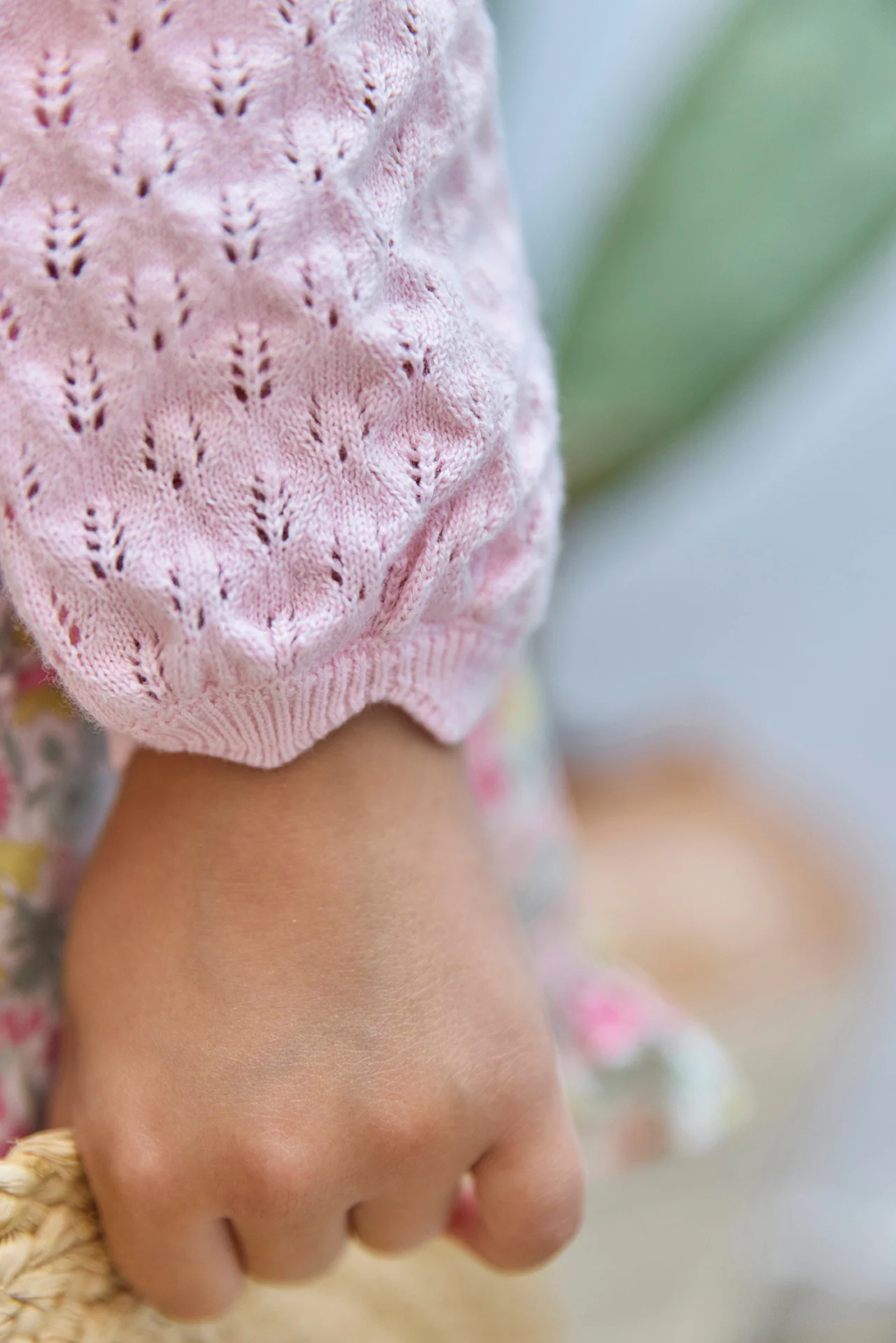 Cardigan - Rose coton ajouré - Image 2
