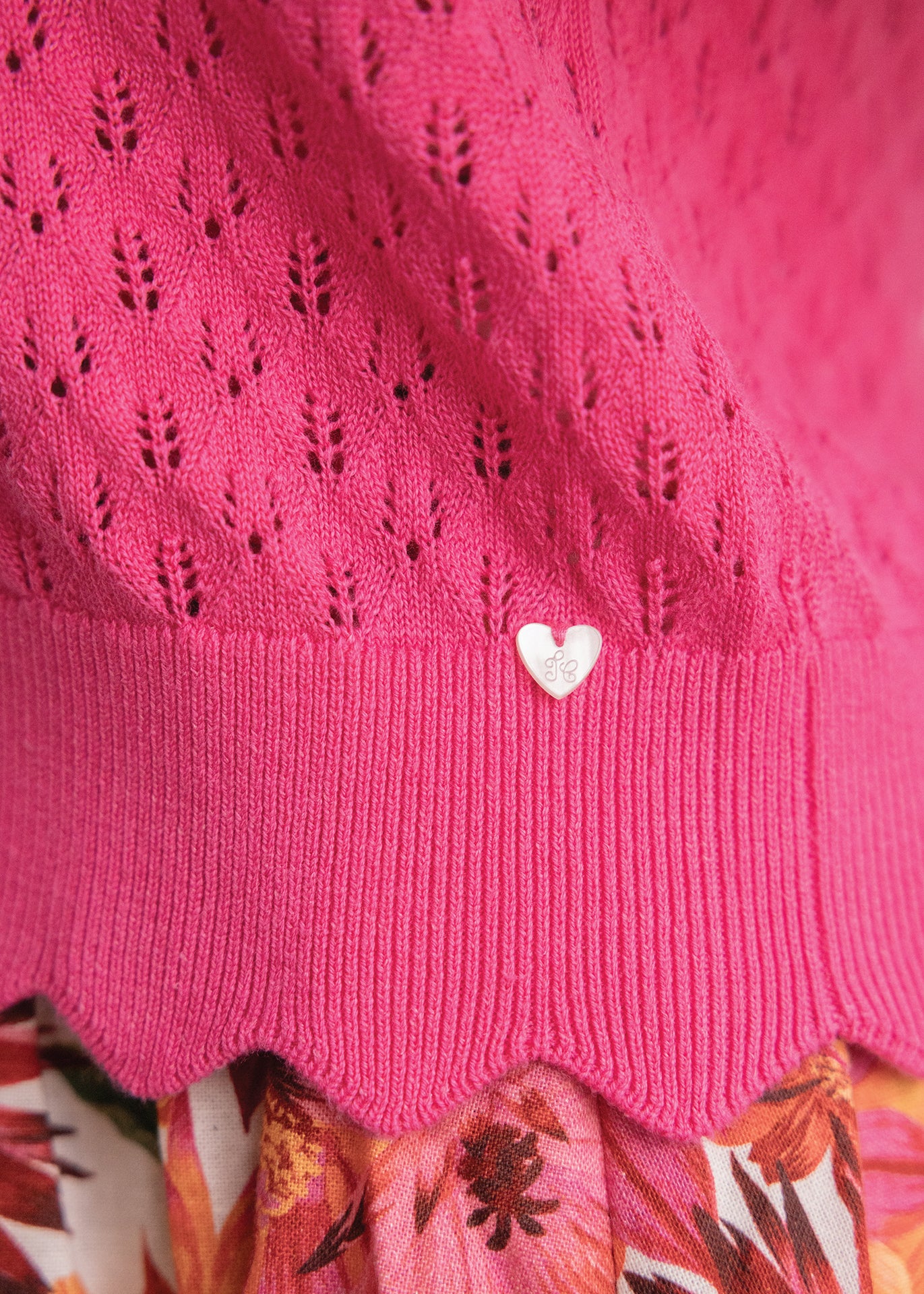 Pull Femme -  Rose coton ajouré - Image 5