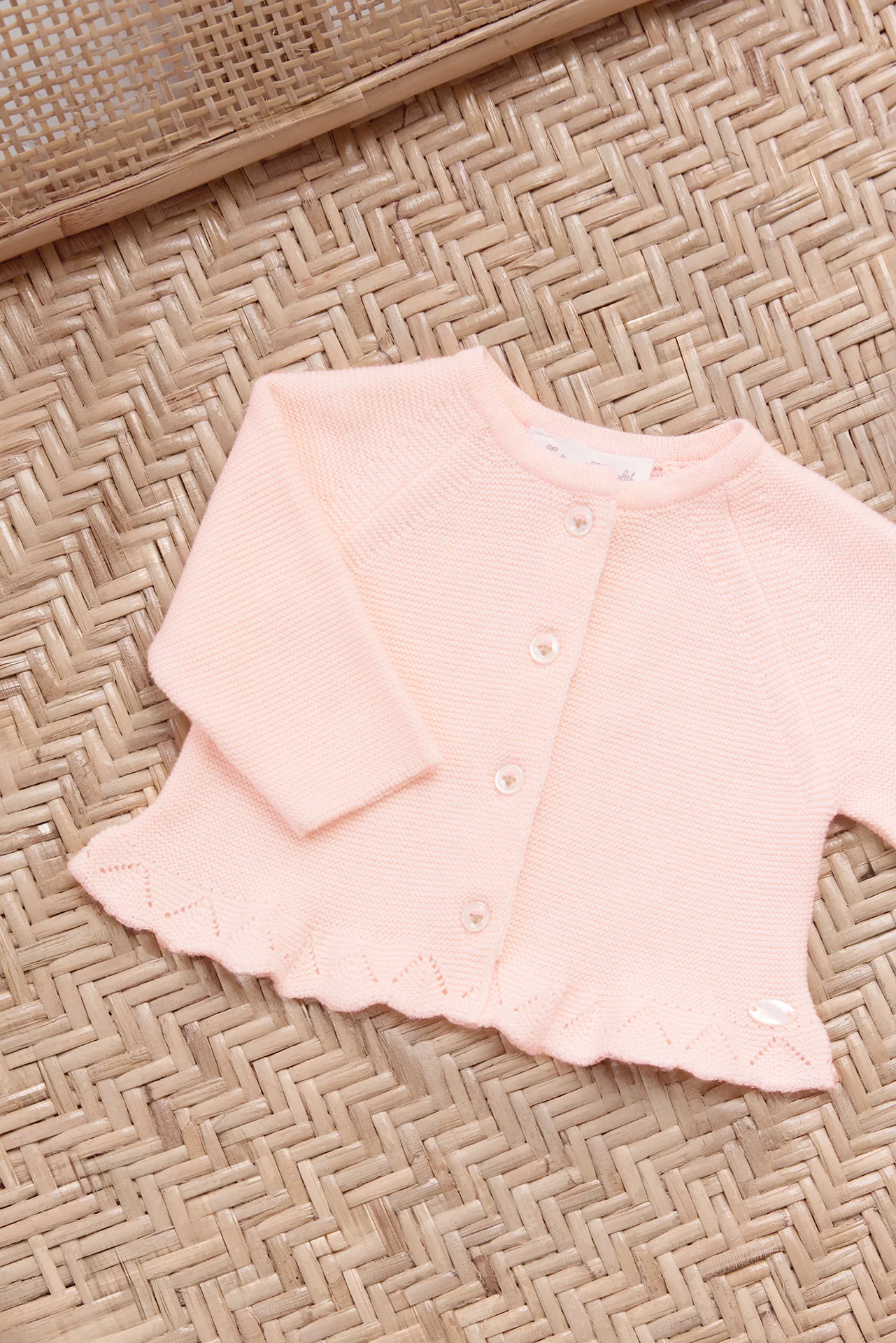 Gilet - Rose coton col rond
