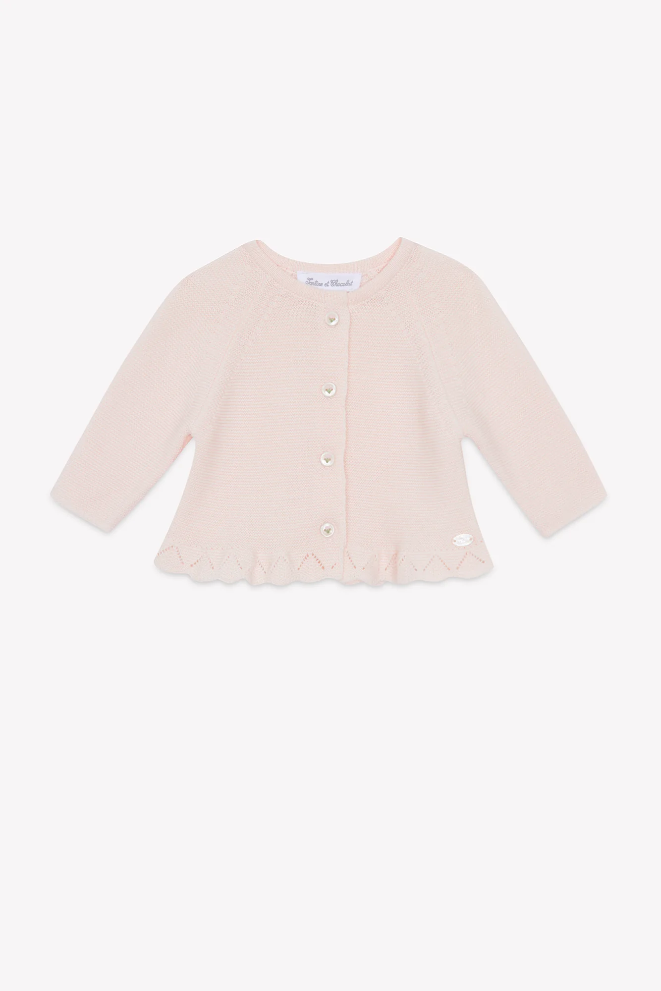 Gilet - Rose coton col rond - Image 6
