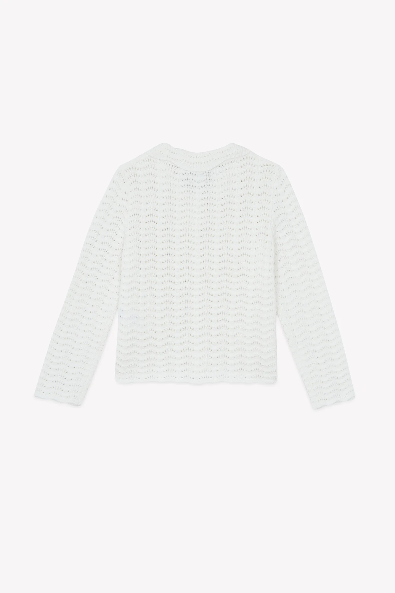 Cardigan - Ecru coton ajouré - Image 6