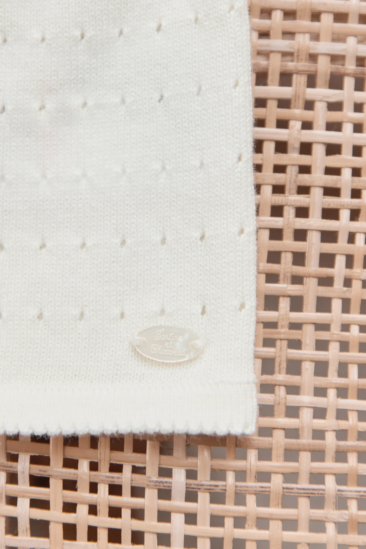 Gilet - Ecru coton festonné - Image 5
