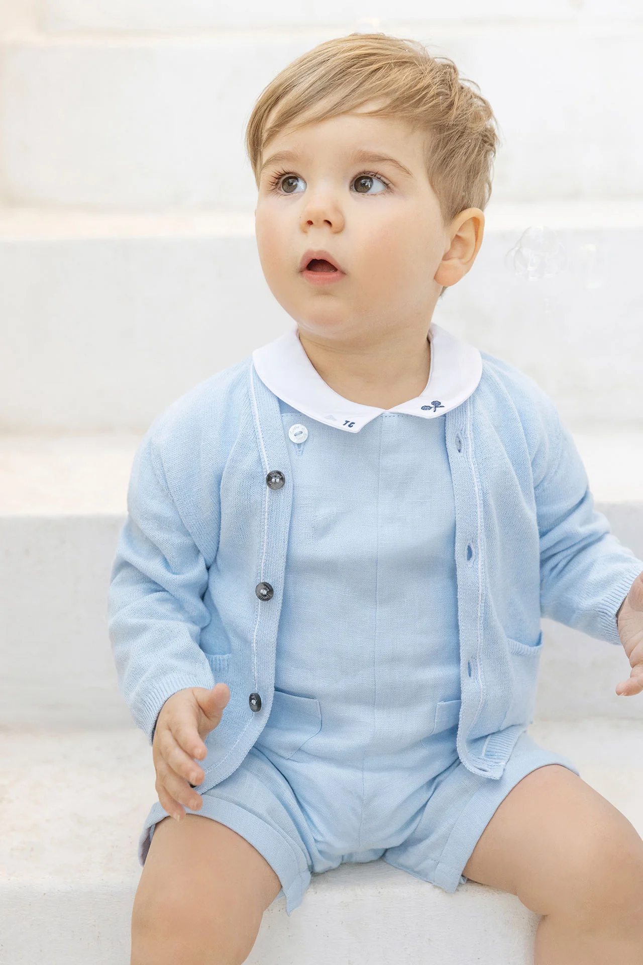 Gilet - Bleu nuage lin