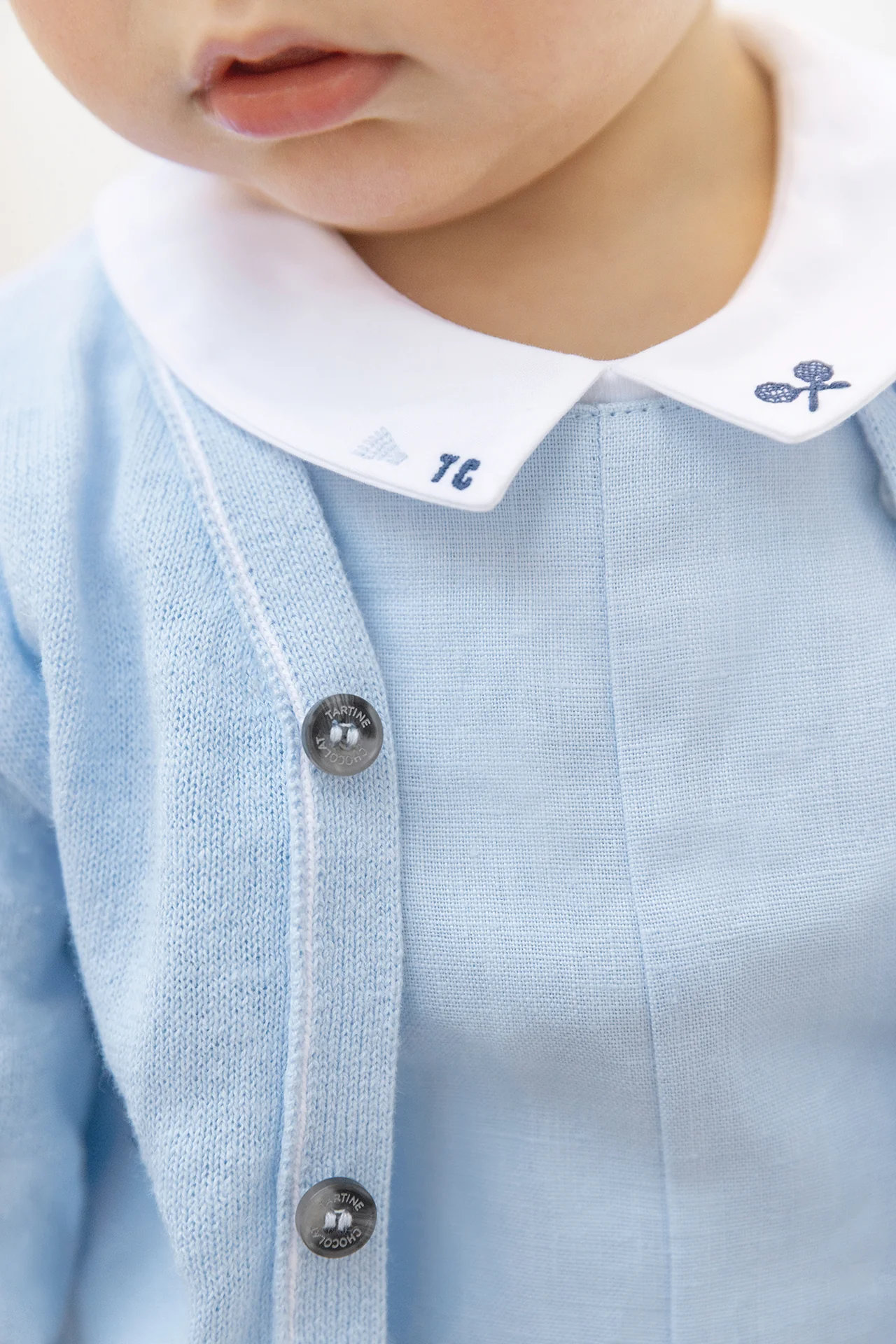 Gilet - Bleu nuage lin - Image 2