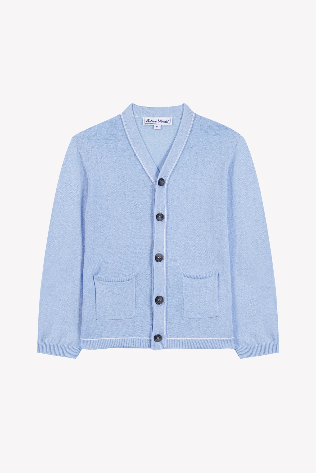 Gilet - Bleu nuage lin - Image 3