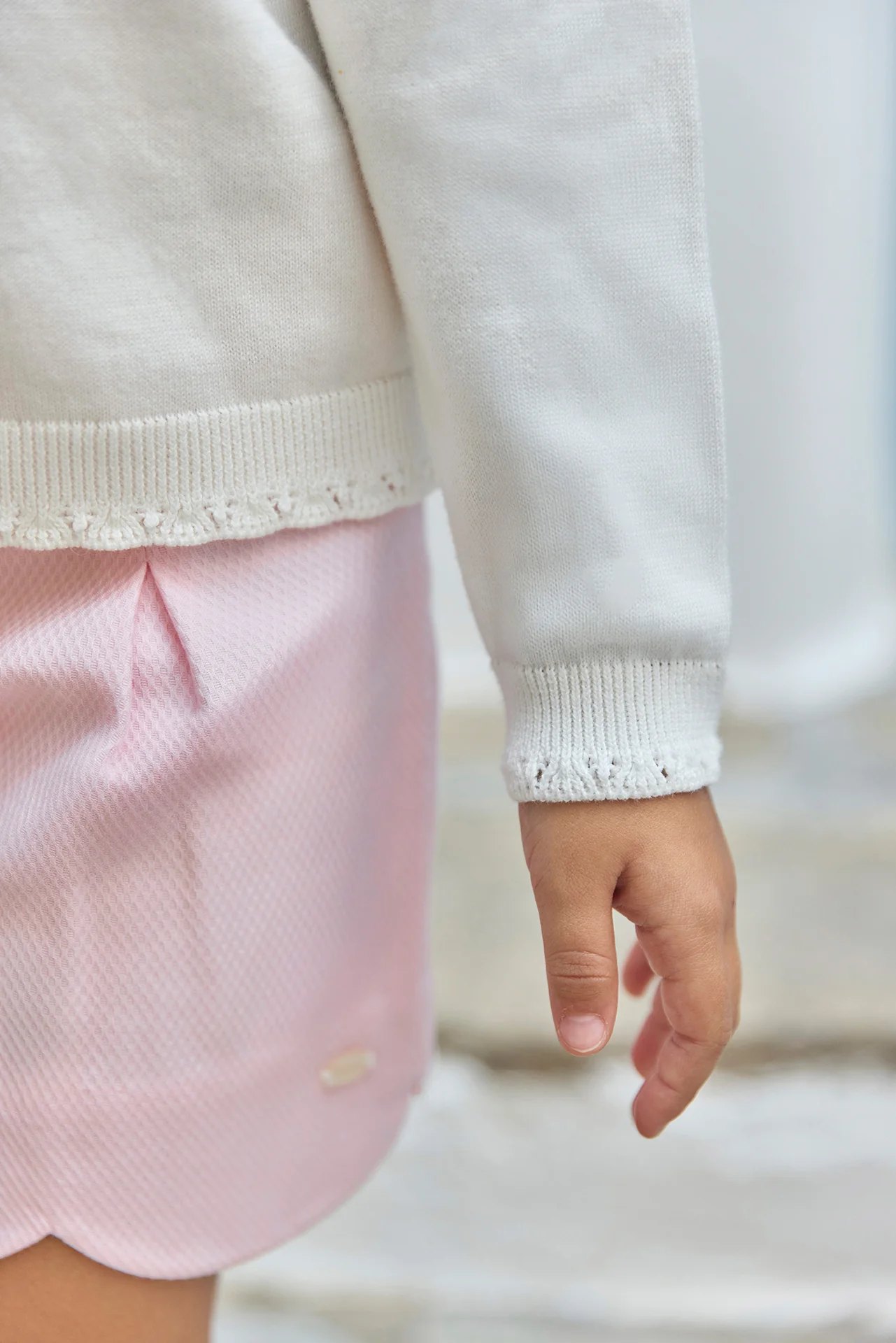 Pull - Ecru coton brodé - Image 4