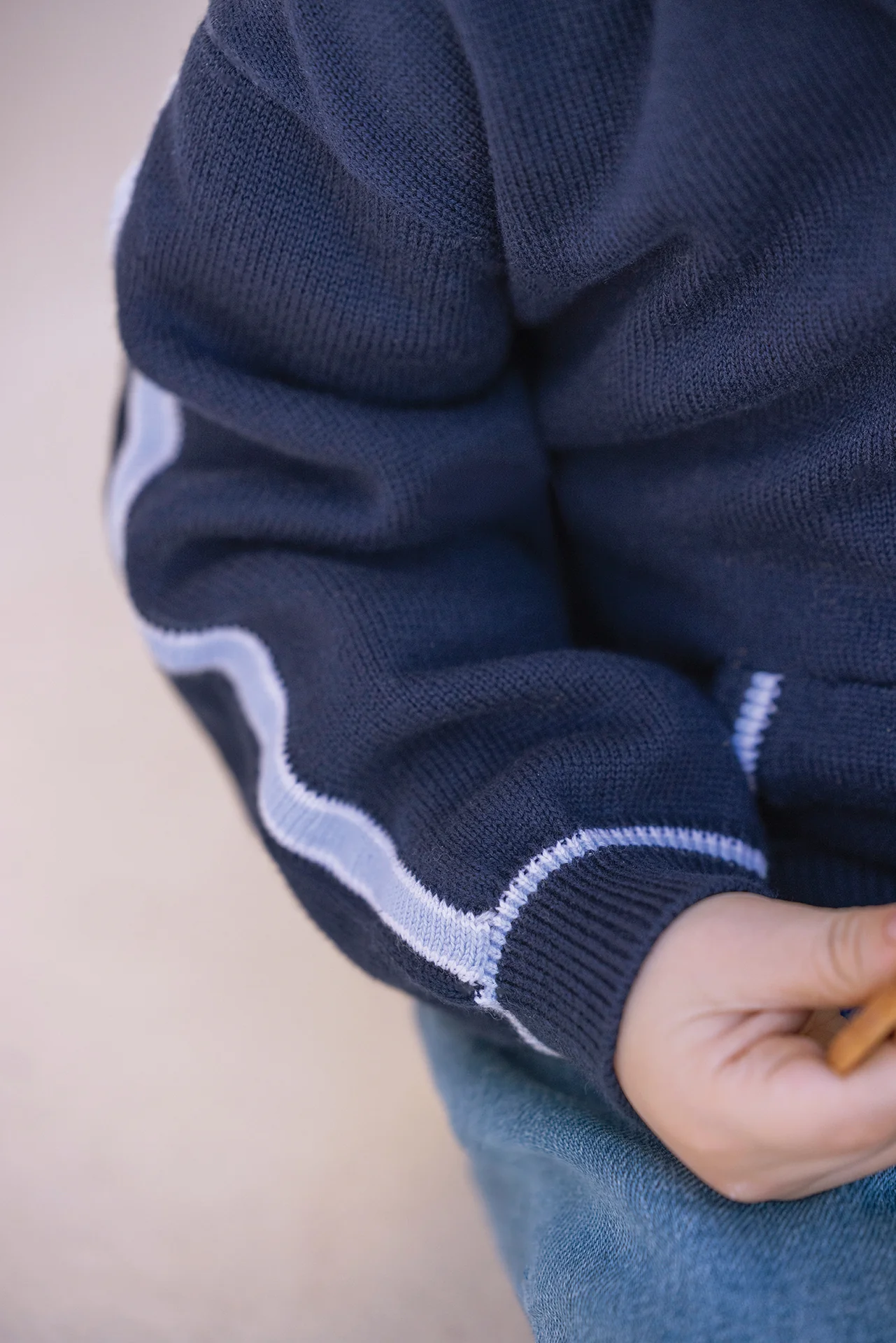 Gilet - Marine coton capuche - Image 4