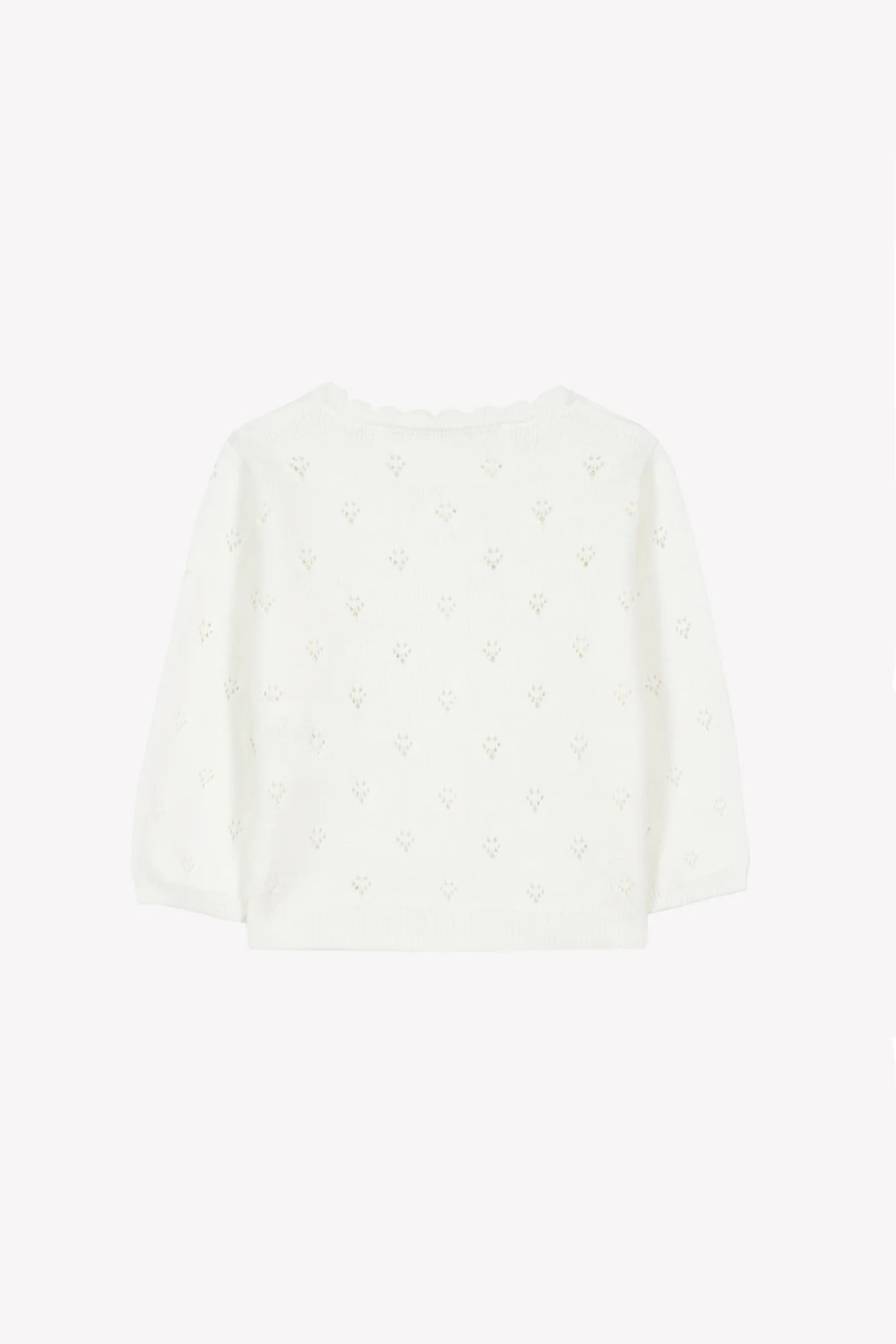Cardigan - Blanc coton ajouré - Image 5