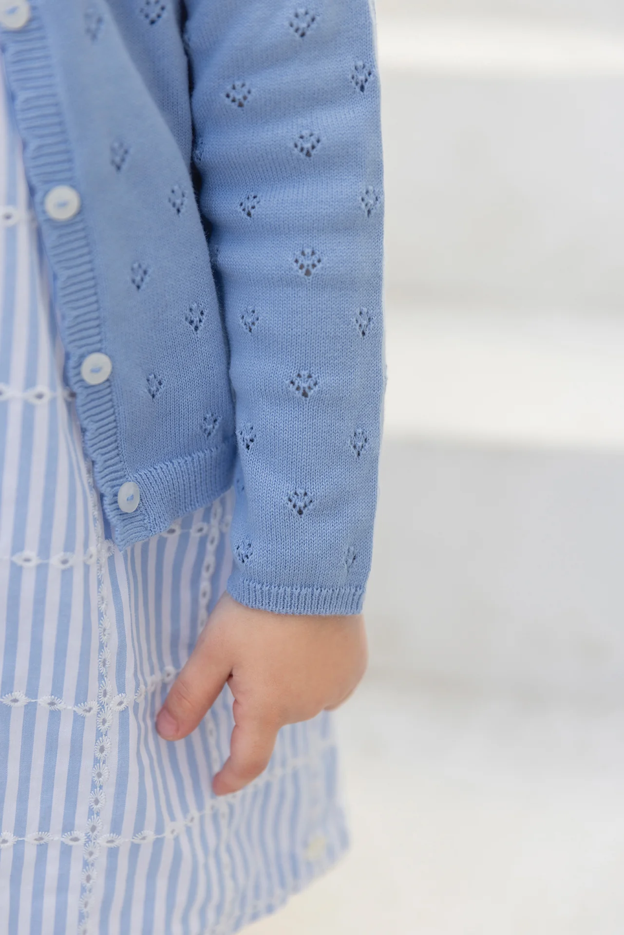 Cardigan - Azur coton ajouré - Image 4