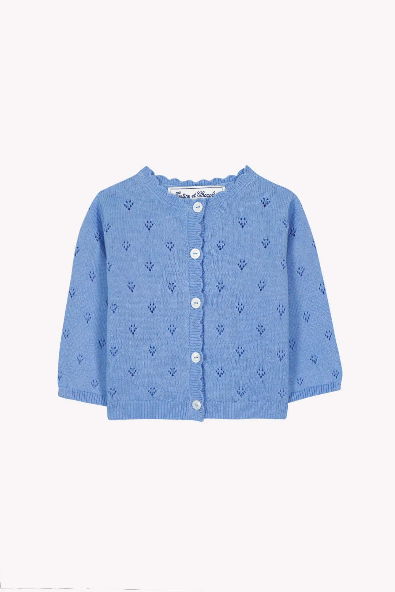 Cardigan - Azur coton ajouré - Image 5