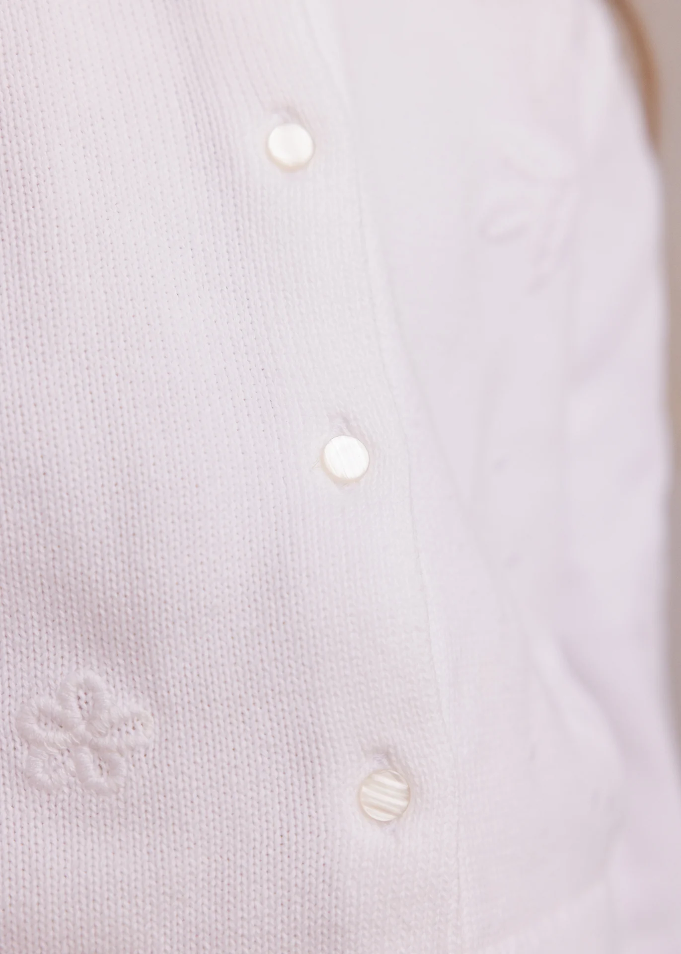 Cardigan - Blanc coton - Image 4