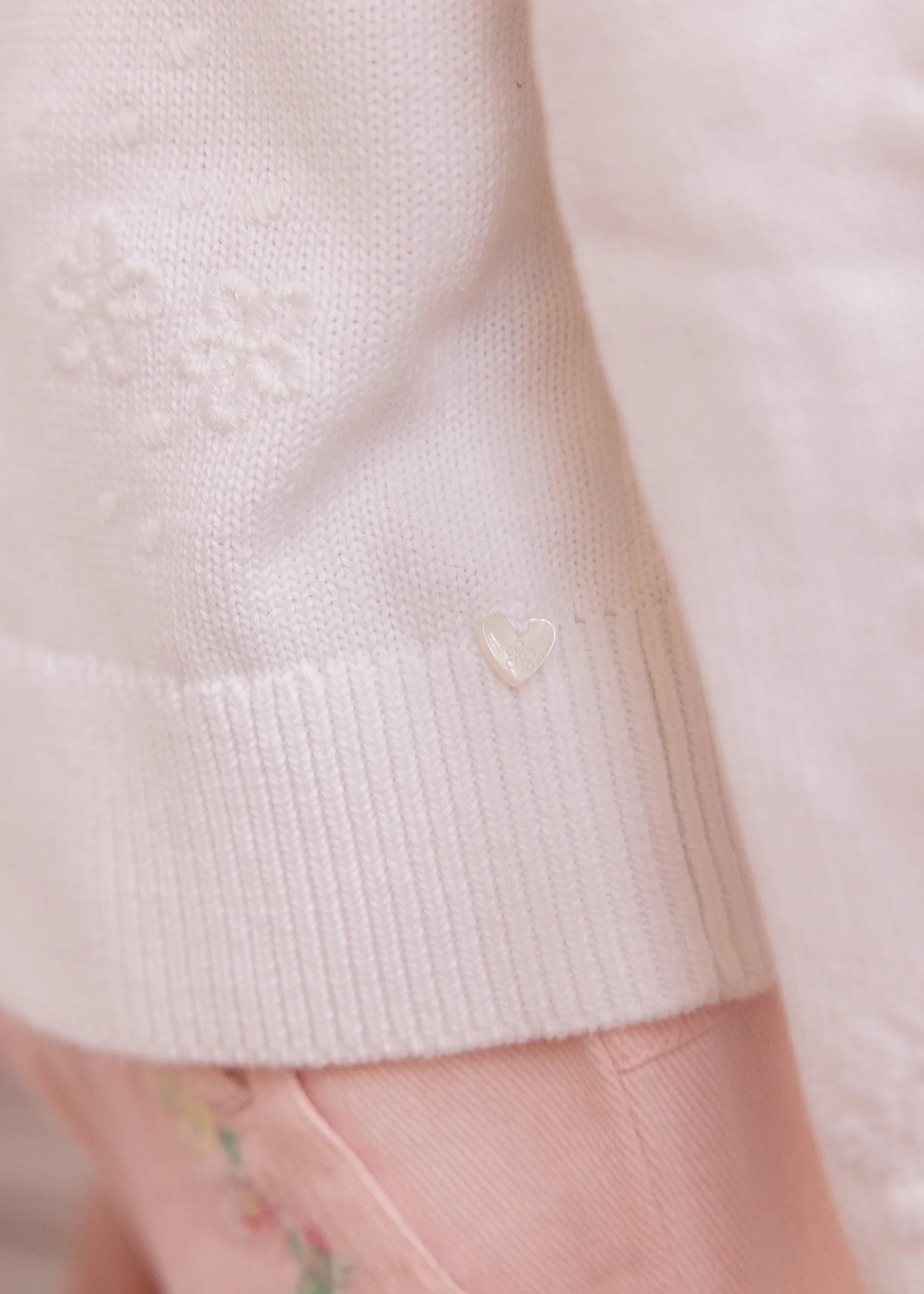 Cardigan - Blanc coton - Image 5