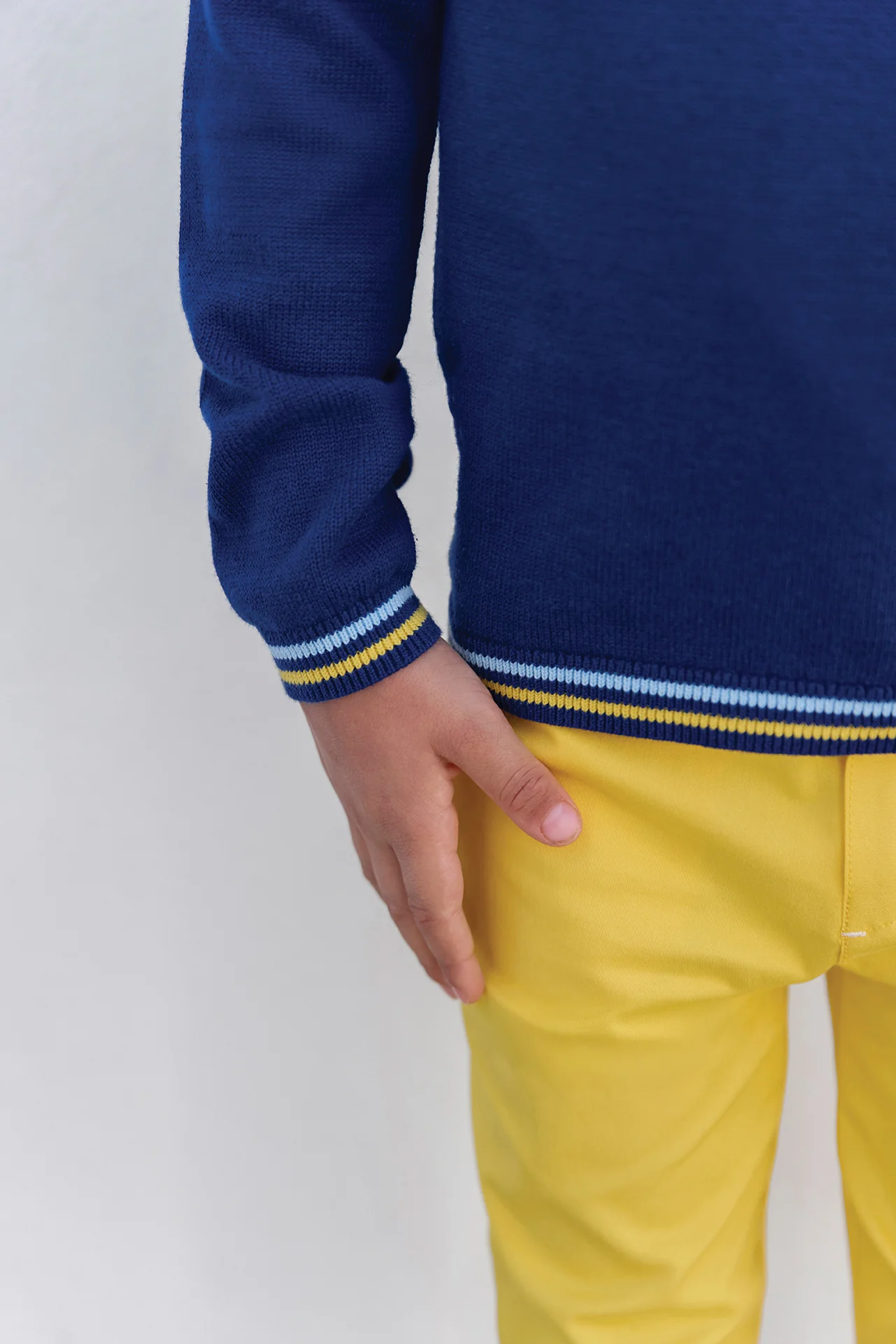 Pull - Indigo coton illustration surfeur - Image 3