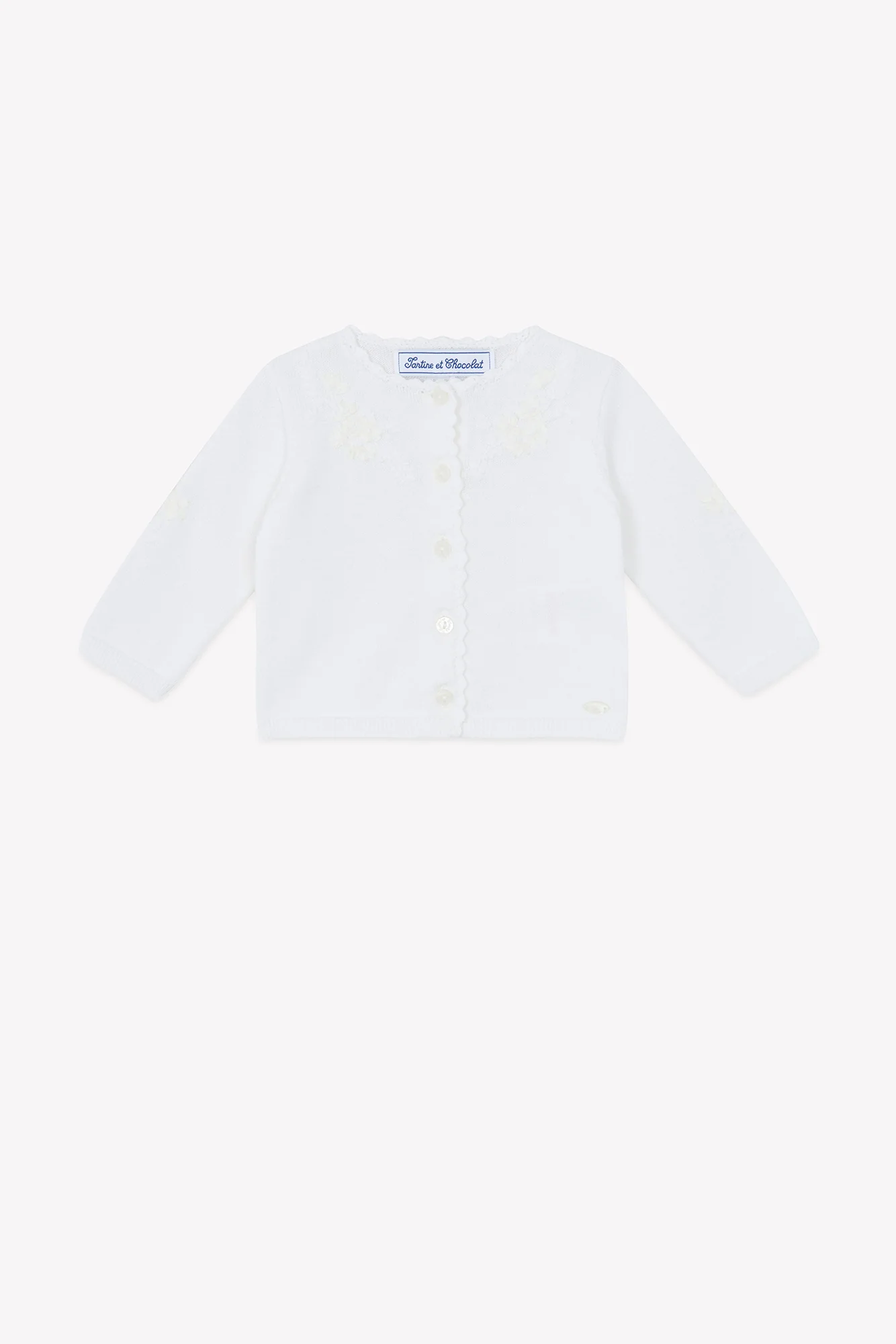 Cardigan - Blanc coton broderie - Image 2