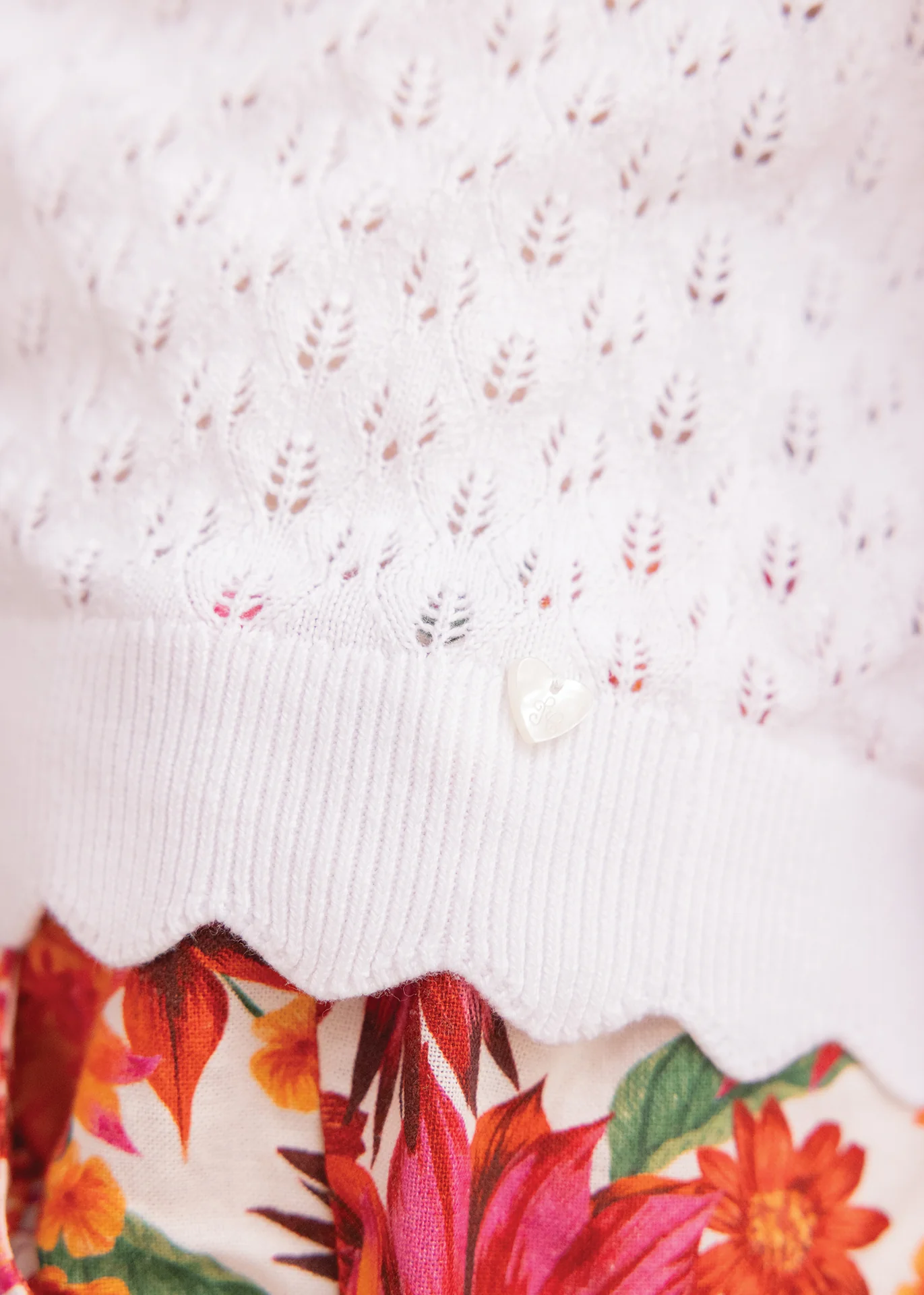 Pull - Blanc coton ajouré - Image 6