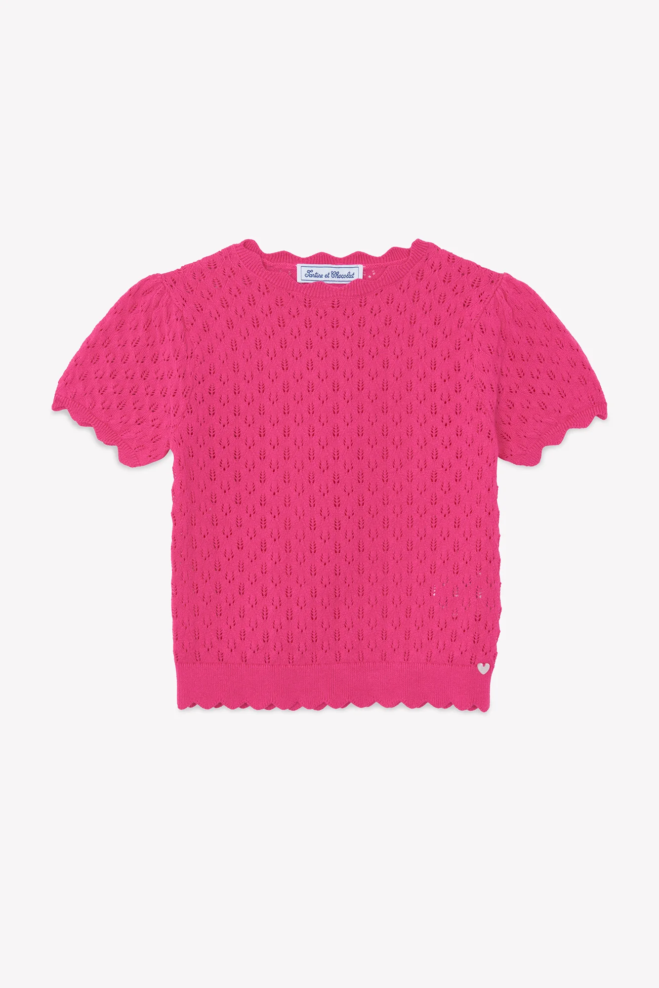Pull - Rose coton ajouré - Image 5