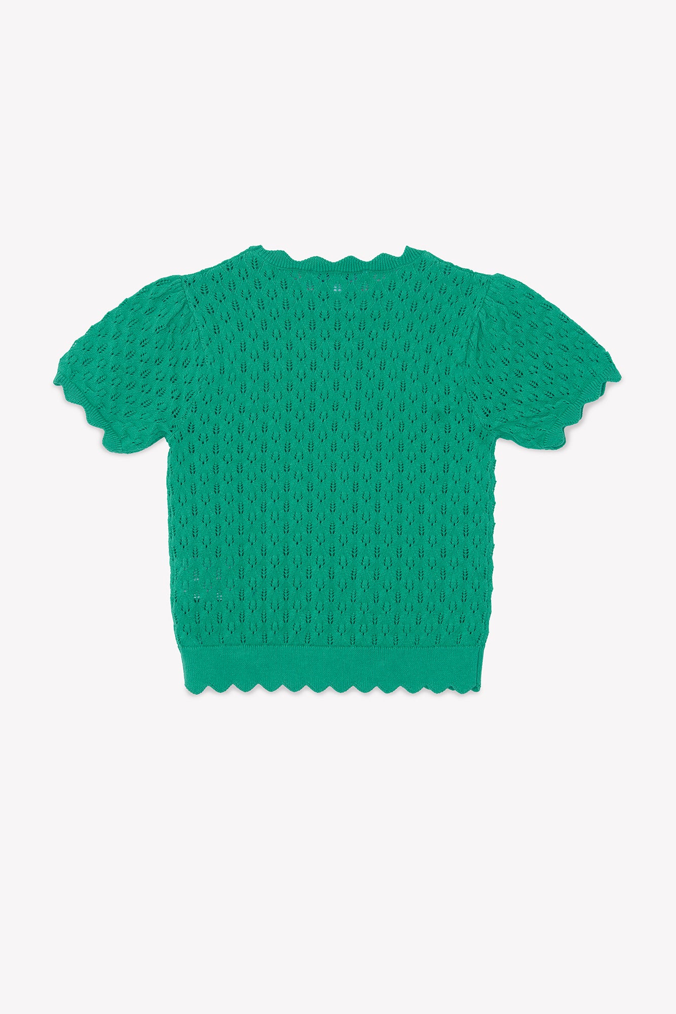 Pull - Vert coton ajouré - Image 5