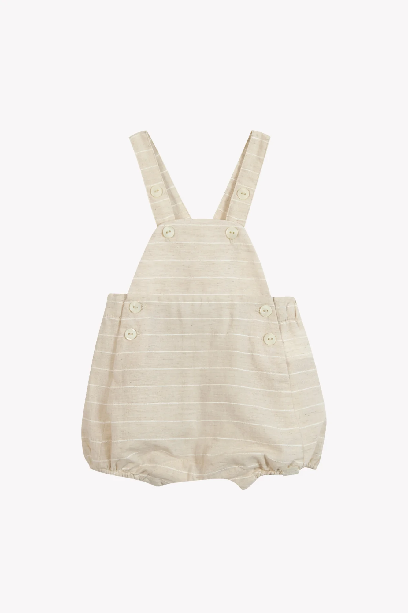 Salopette - Beige coton rayures - Image 5