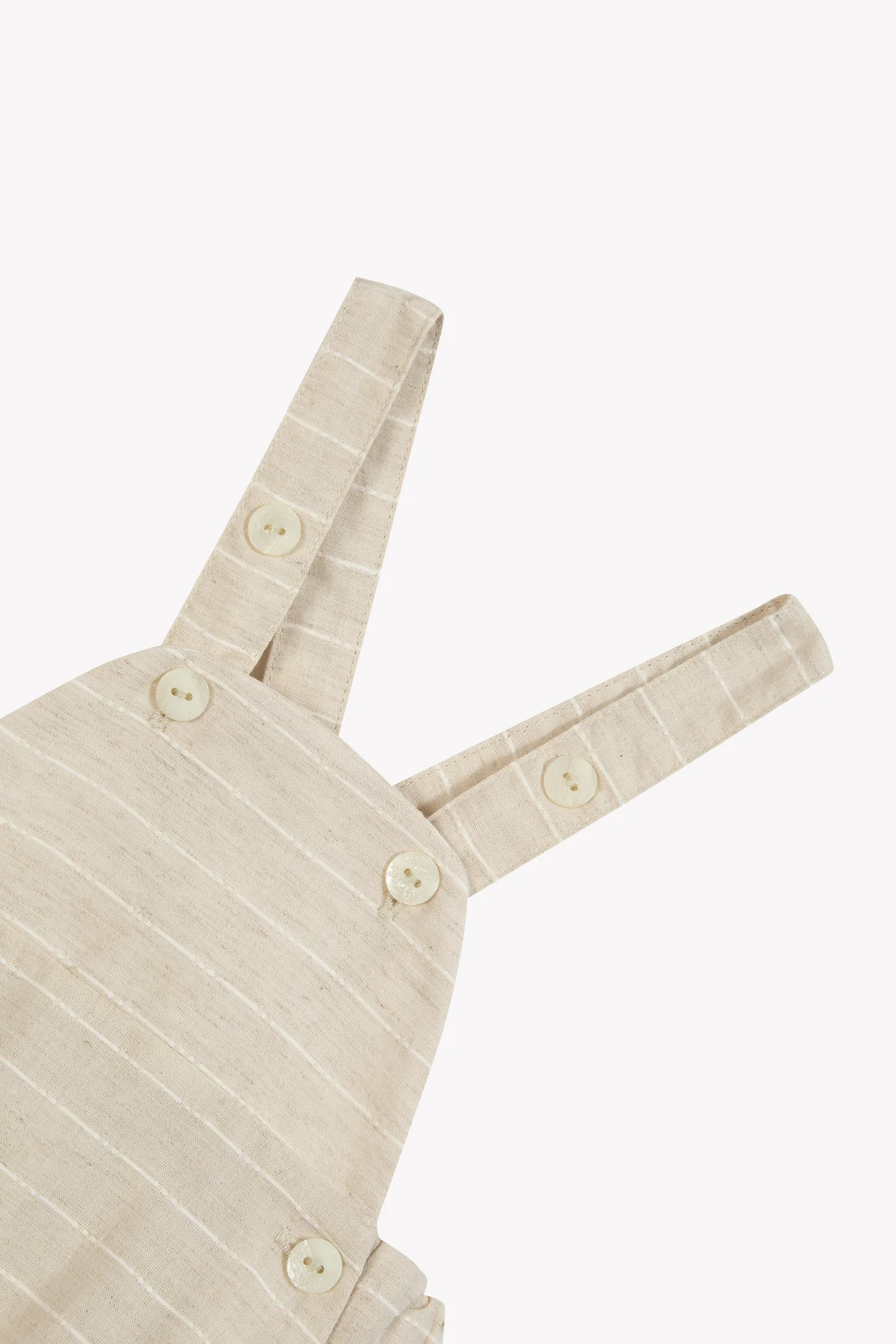 Salopette - Beige coton rayures - Image 7