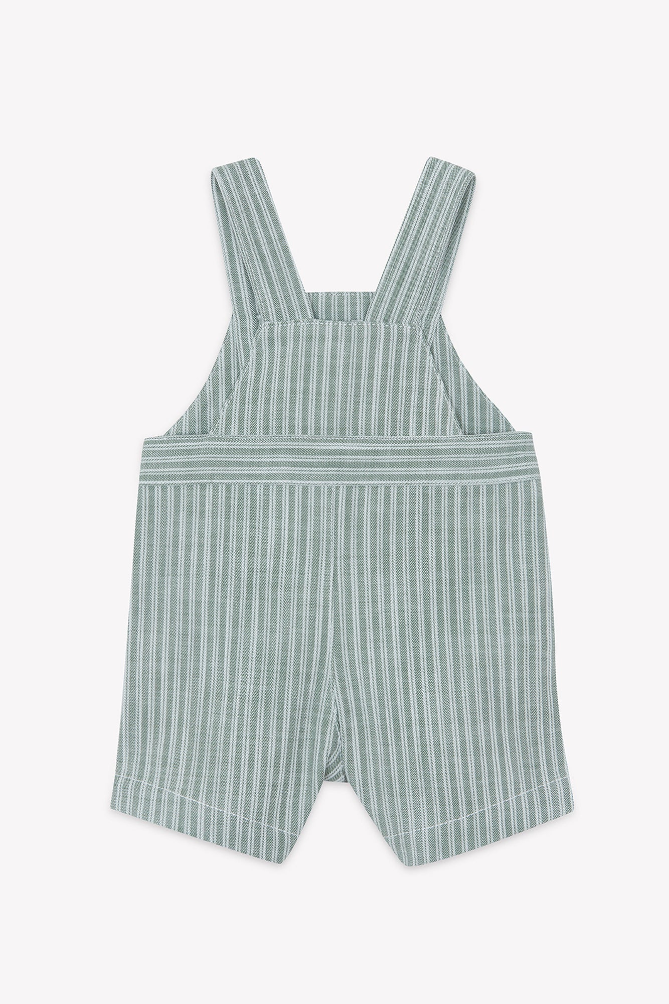 Salopette courte - Kaki coton rayures - Image 7
