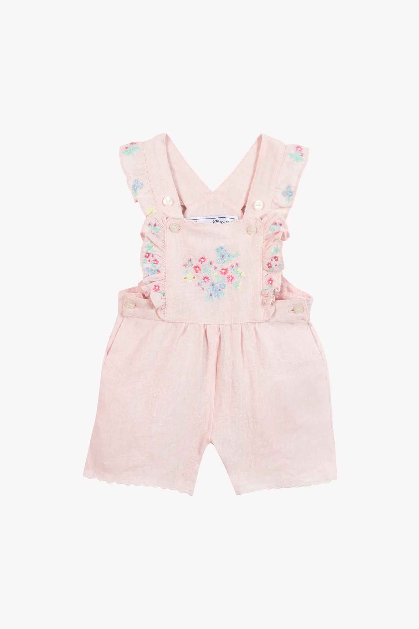 Salopette courte - Rose pâle lin - Image 4