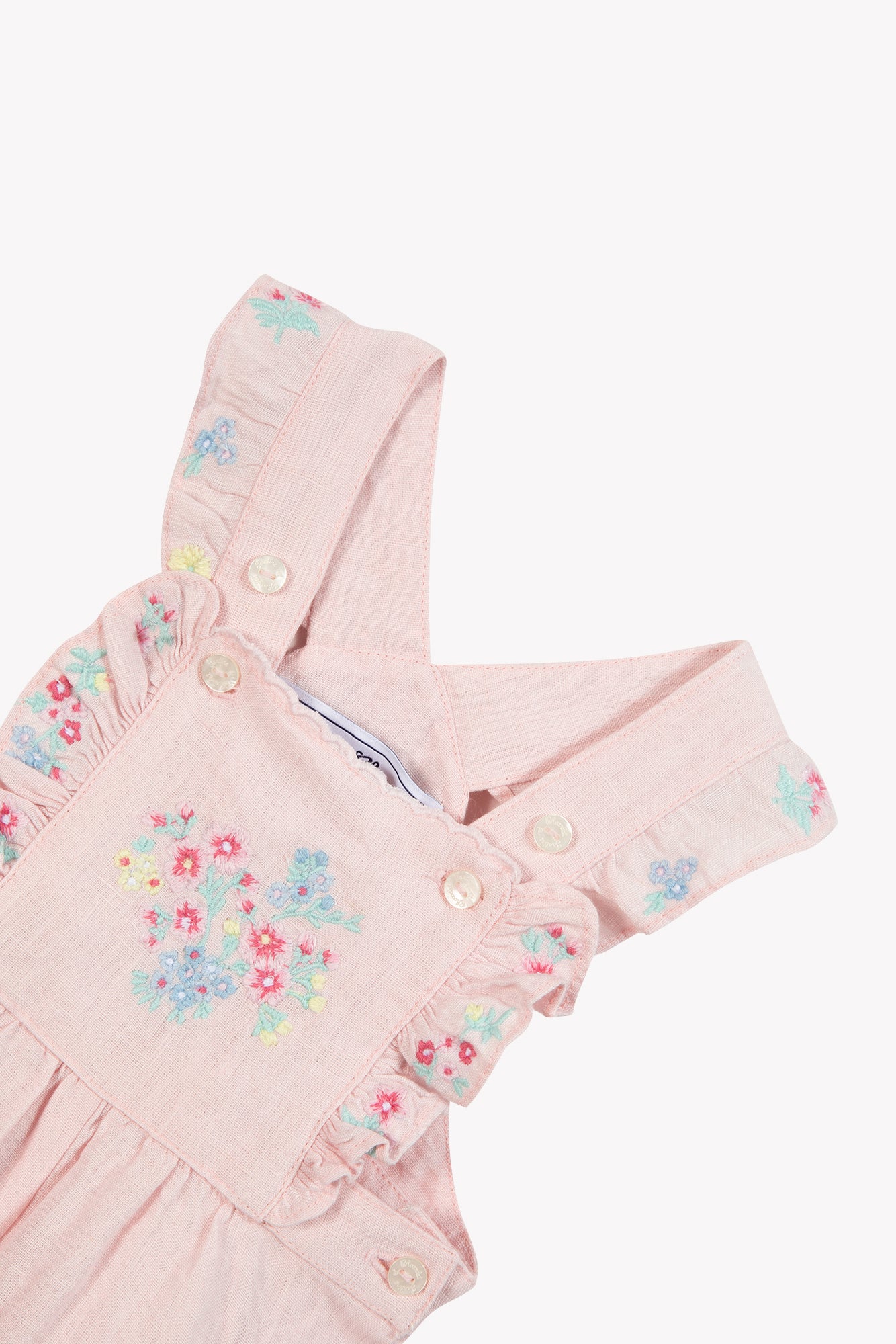 Salopette courte - Rose pâle lin - Image 6