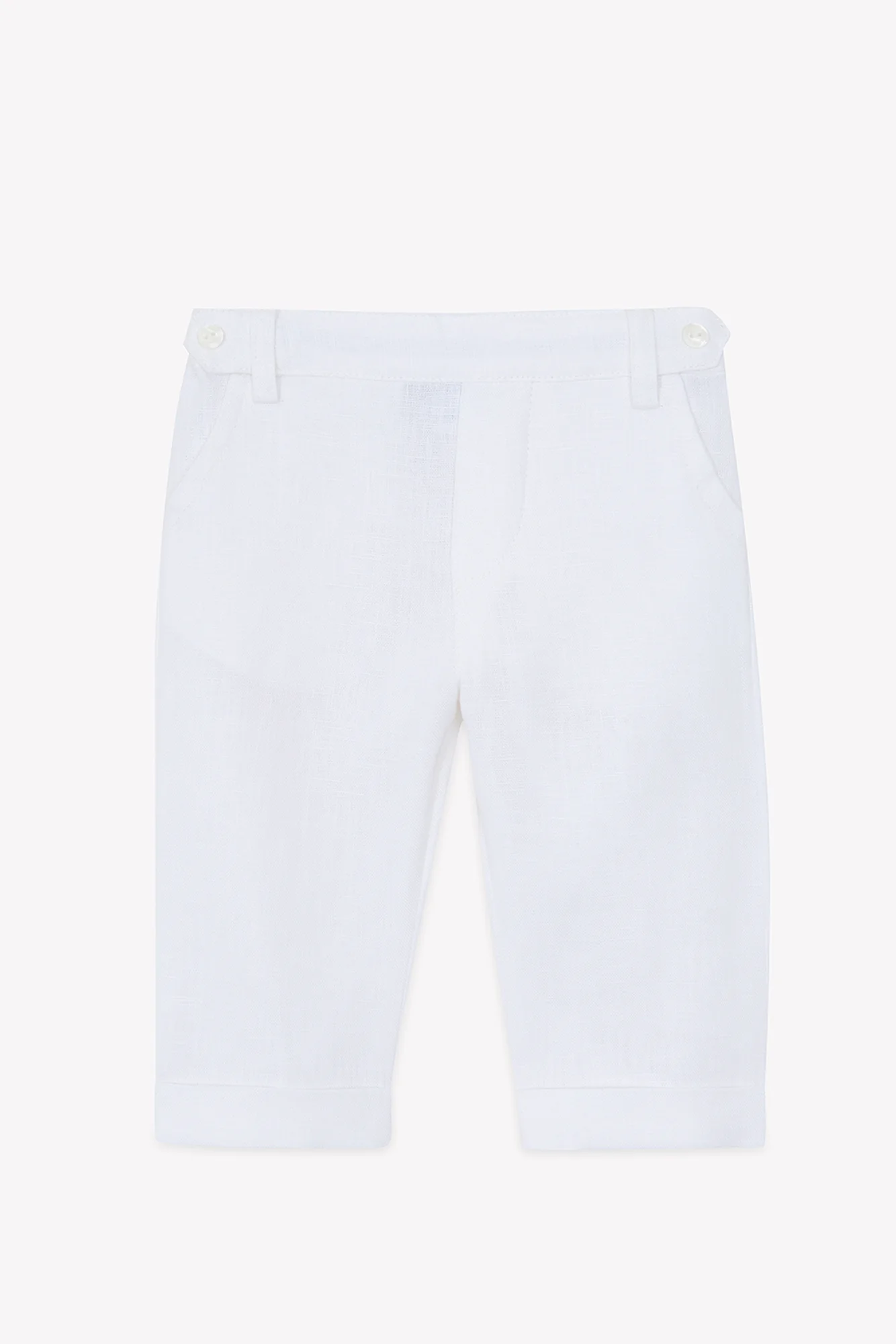 Pantalon - Blanc lin cérémonie - Image 4