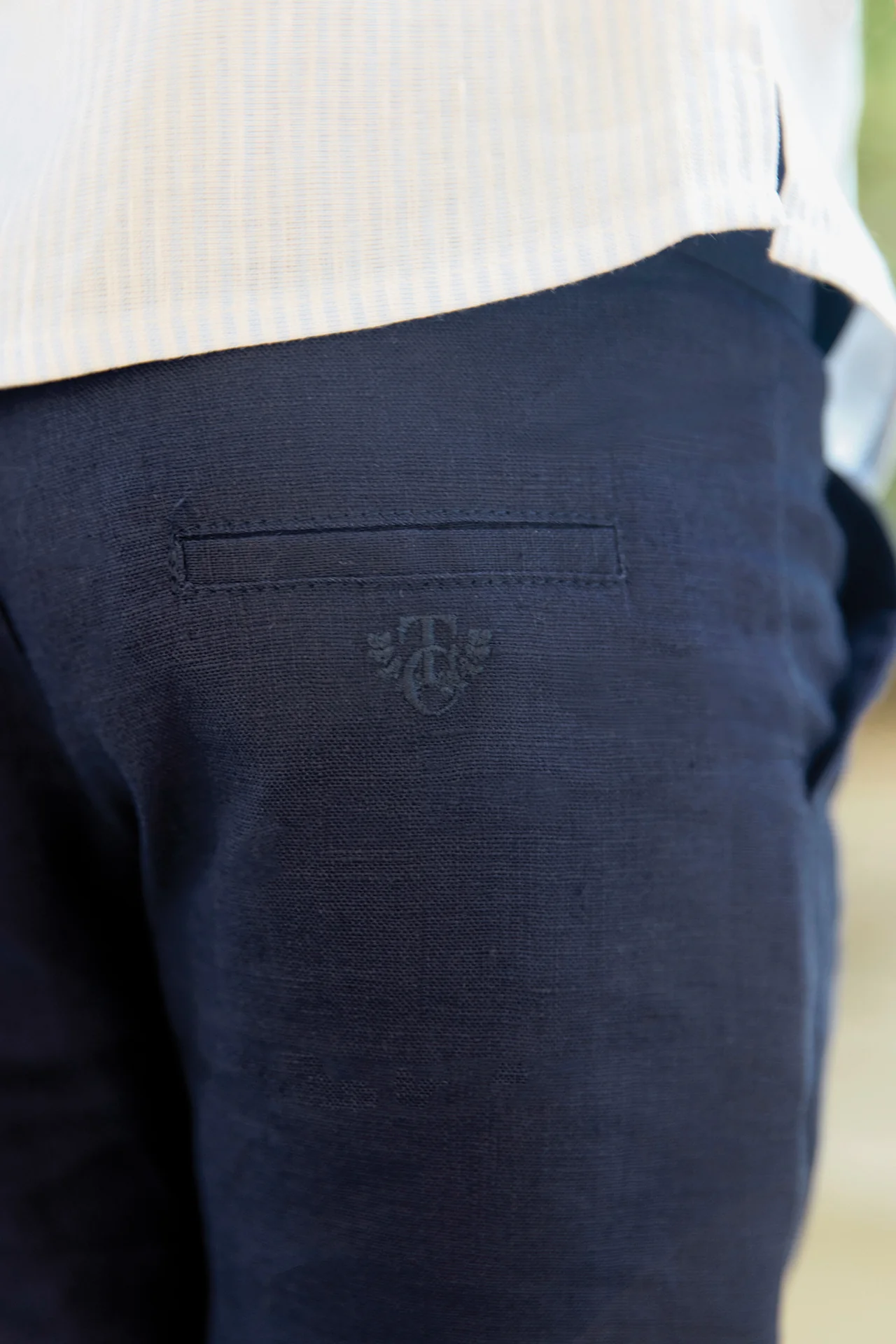Pantalon - Marine lin cérémonie - Image 3