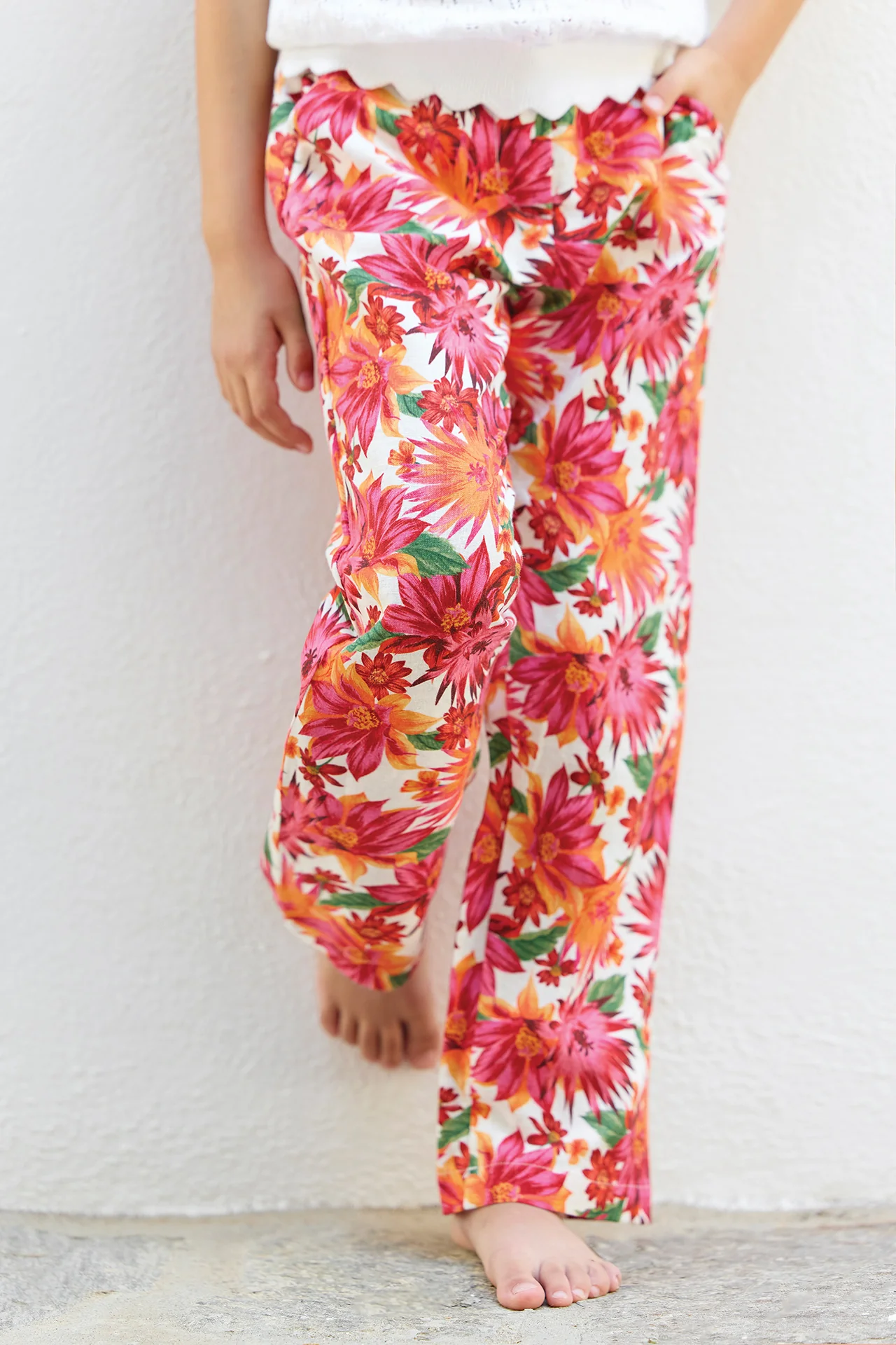 Pantalon - Coton imprimé fleuri - Image 3