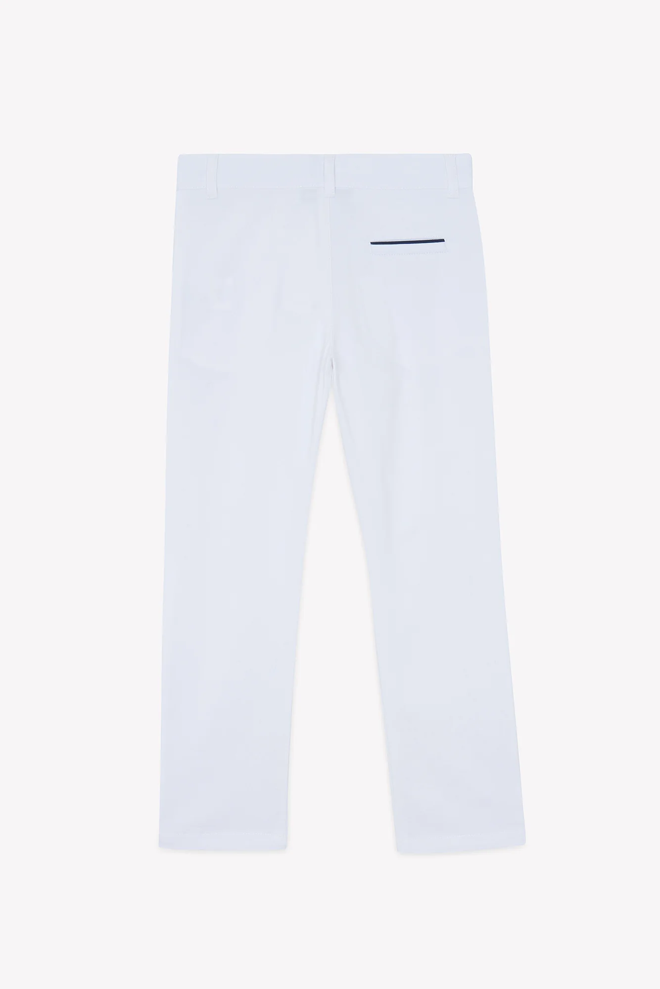 Pantalon - Blanc coton cérémonie - Image 5
