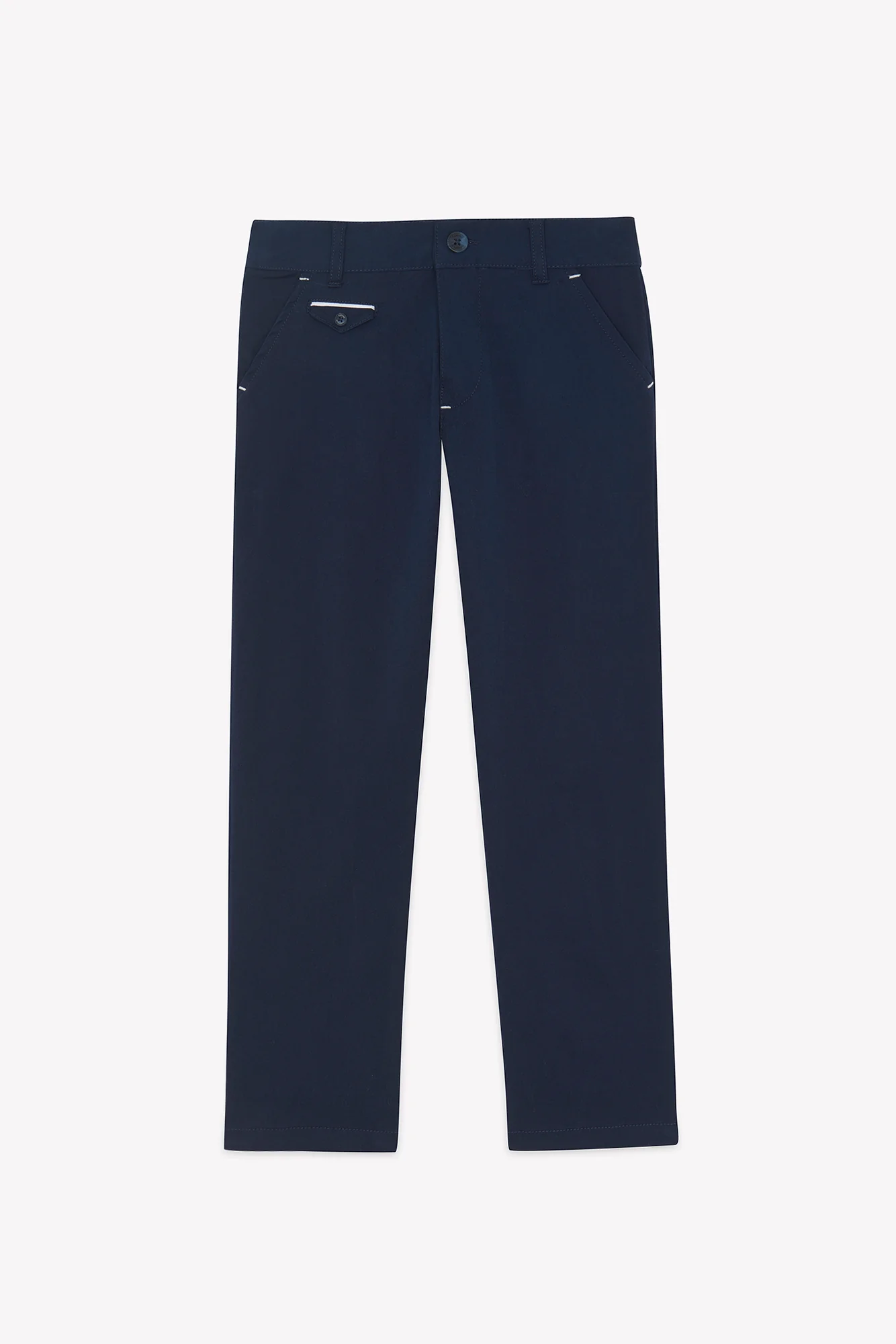 Pantalon - Marine coton cérémonie - Image 3